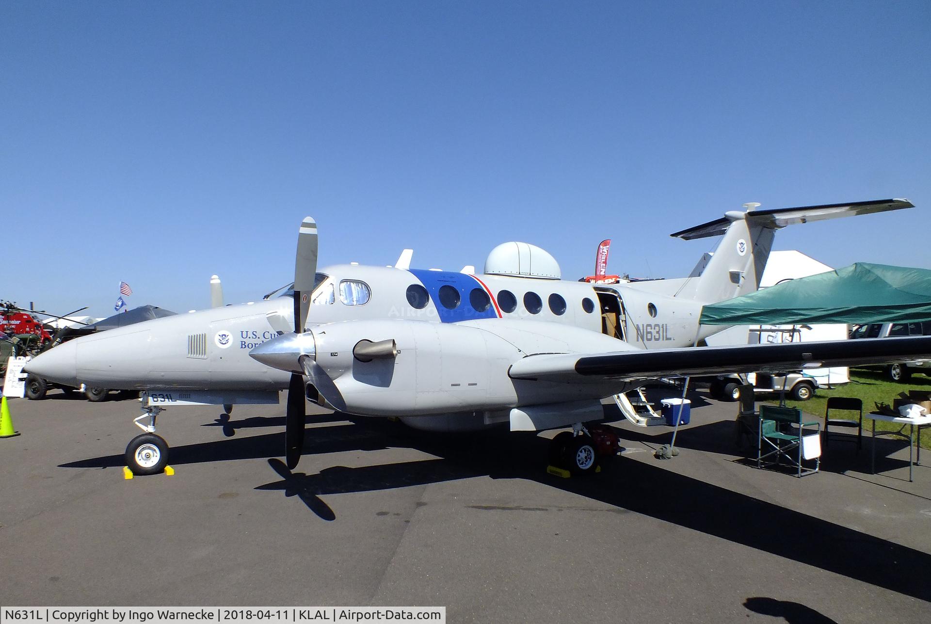 N631L, 2014 Beechcraft B300C King Air C/N FM-56, Beechcraft B300C King Air of US Customs and Border Protection at 2018 Sun 'n Fun, Lakeland FL