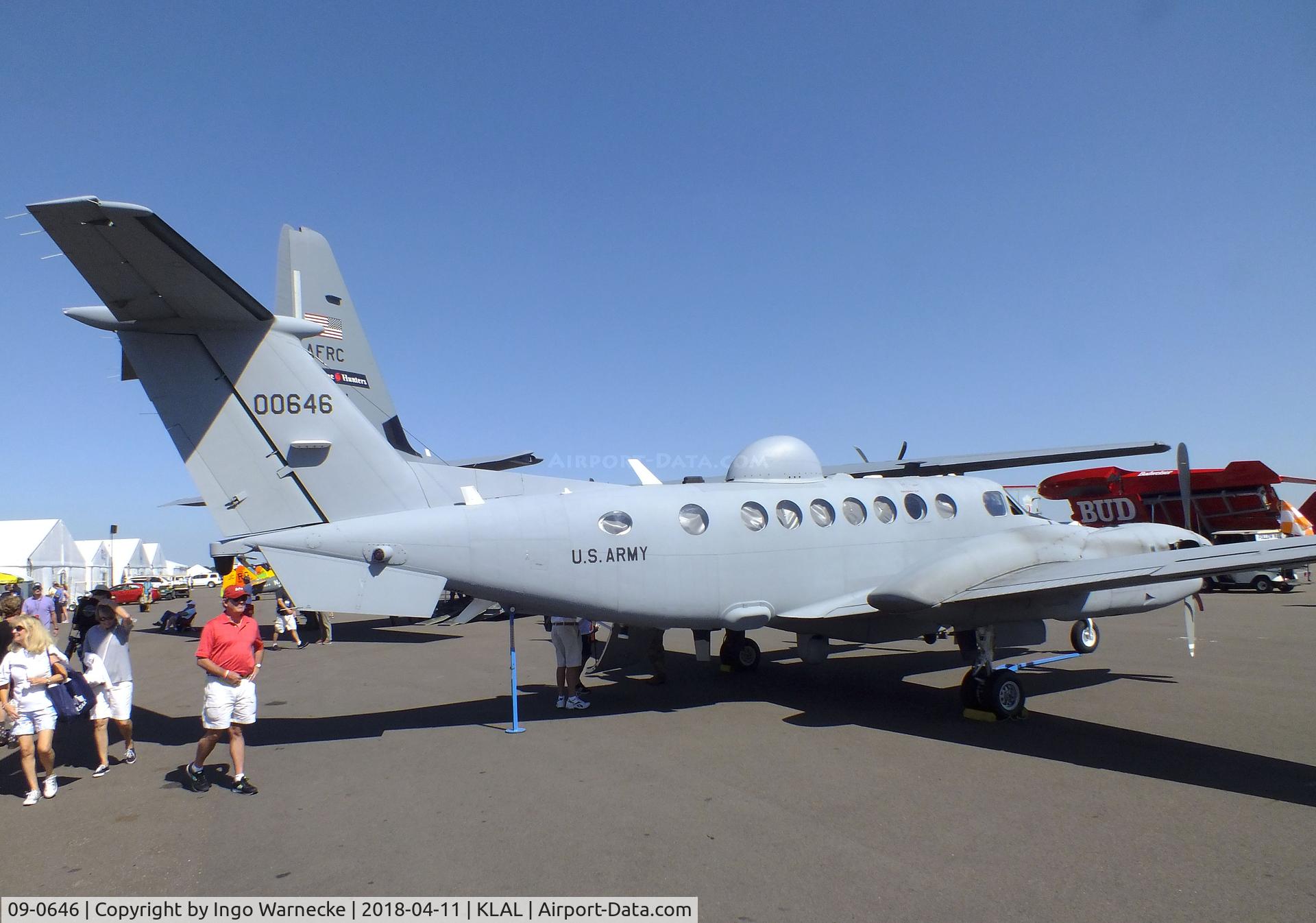 09-0646, 2010 Raytheon Beech MC-12W Liberty C/N FL-646, Raytheon Beechcraft MC-12W Liberty of the US Army at 2018 Sun 'n Fun, Lakeland FL