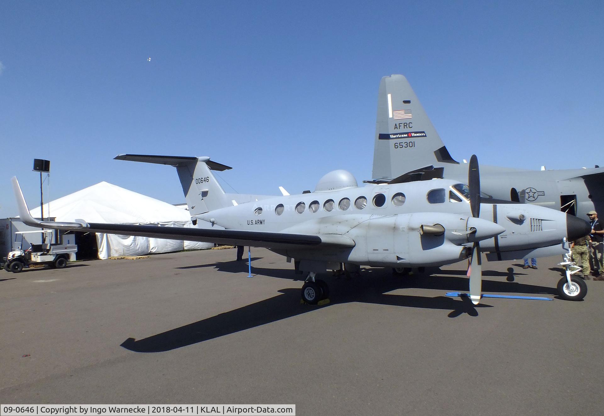 09-0646, 2010 Raytheon Beech MC-12W Liberty C/N FL-646, Raytheon Beechcraft MC-12W Liberty of the US Army at 2018 Sun 'n Fun, Lakeland FL