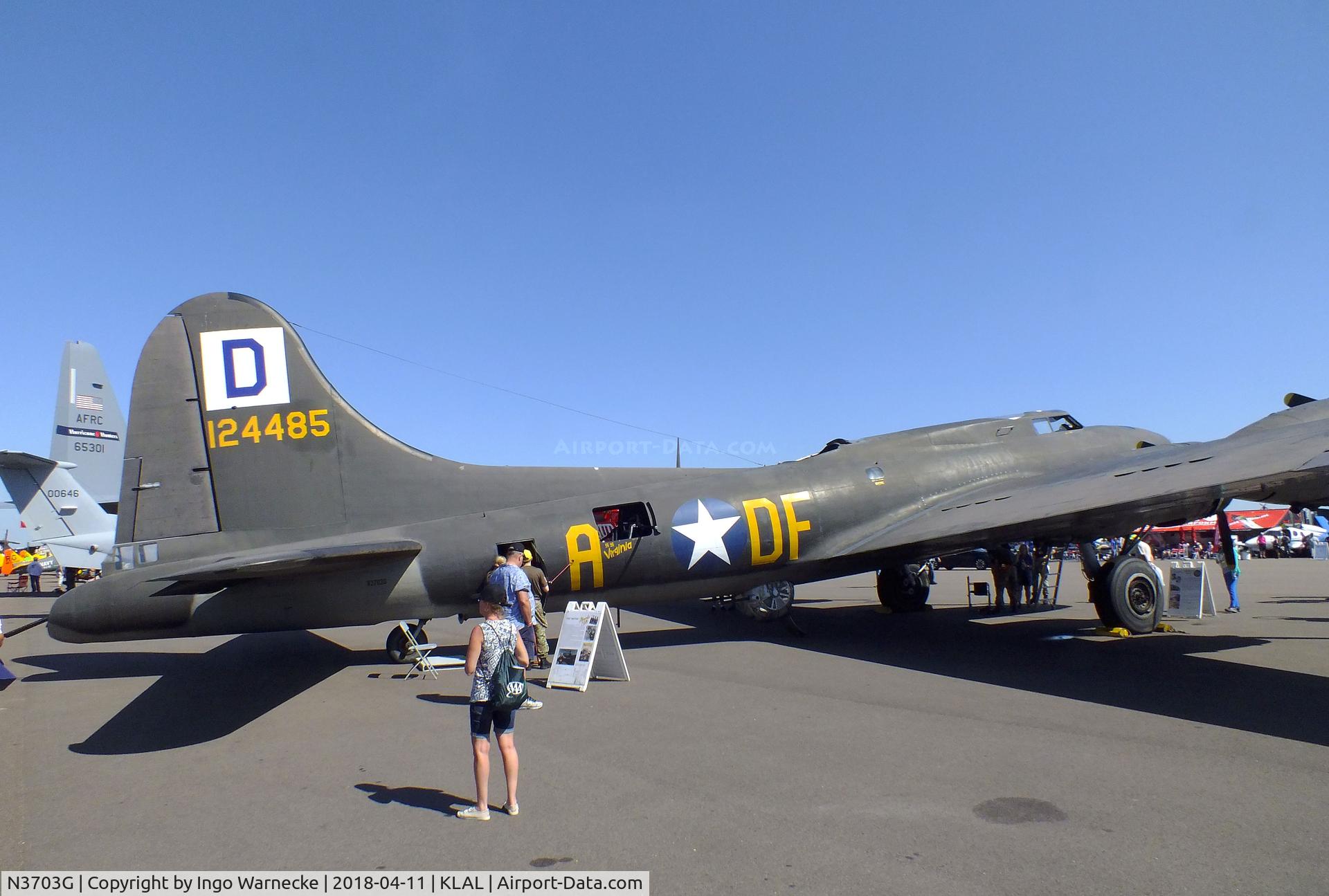 N3703G, 1945 Boeing B-17G Flying Fortress C/N 44-83546-A, Boeing B-17G Flying Fortress at 2018 Sun 'n Fun, Lakeland FL