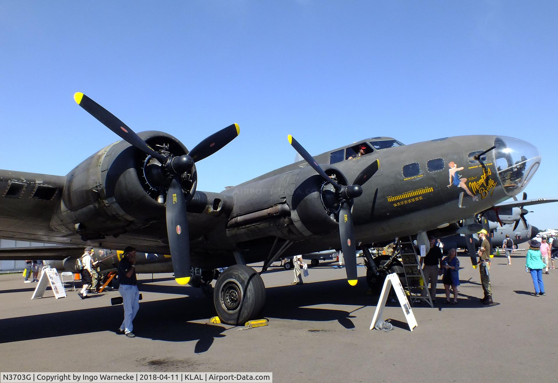 N3703G, 1945 Boeing B-17G Flying Fortress C/N 44-83546-A, Boeing B-17G Flying Fortress at 2018 Sun 'n Fun, Lakeland FL