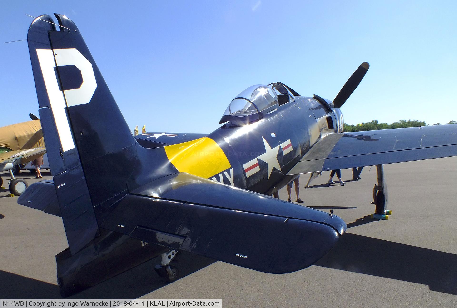 N14WB, Grumman F8F-2 (G58) Bearcat C/N D.1148, Grumman F8F-2 (G58) Bearcat at 2018 Sun 'n Fun, Lakeland FL