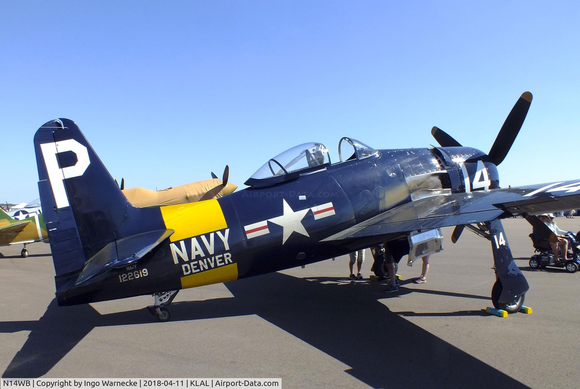 N14WB, Grumman F8F-2 (G58) Bearcat C/N D.1148, Grumman F8F-2 (G58) Bearcat at 2018 Sun 'n Fun, Lakeland FL
