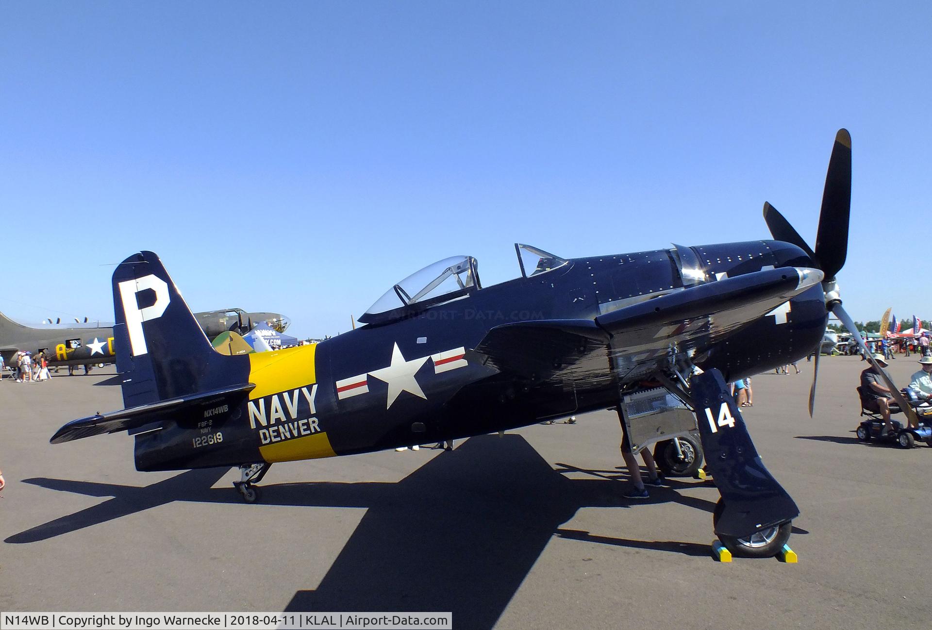 N14WB, Grumman F8F-2 (G58) Bearcat C/N D.1148, Grumman F8F-2 (G58) Bearcat at 2018 Sun 'n Fun, Lakeland FL