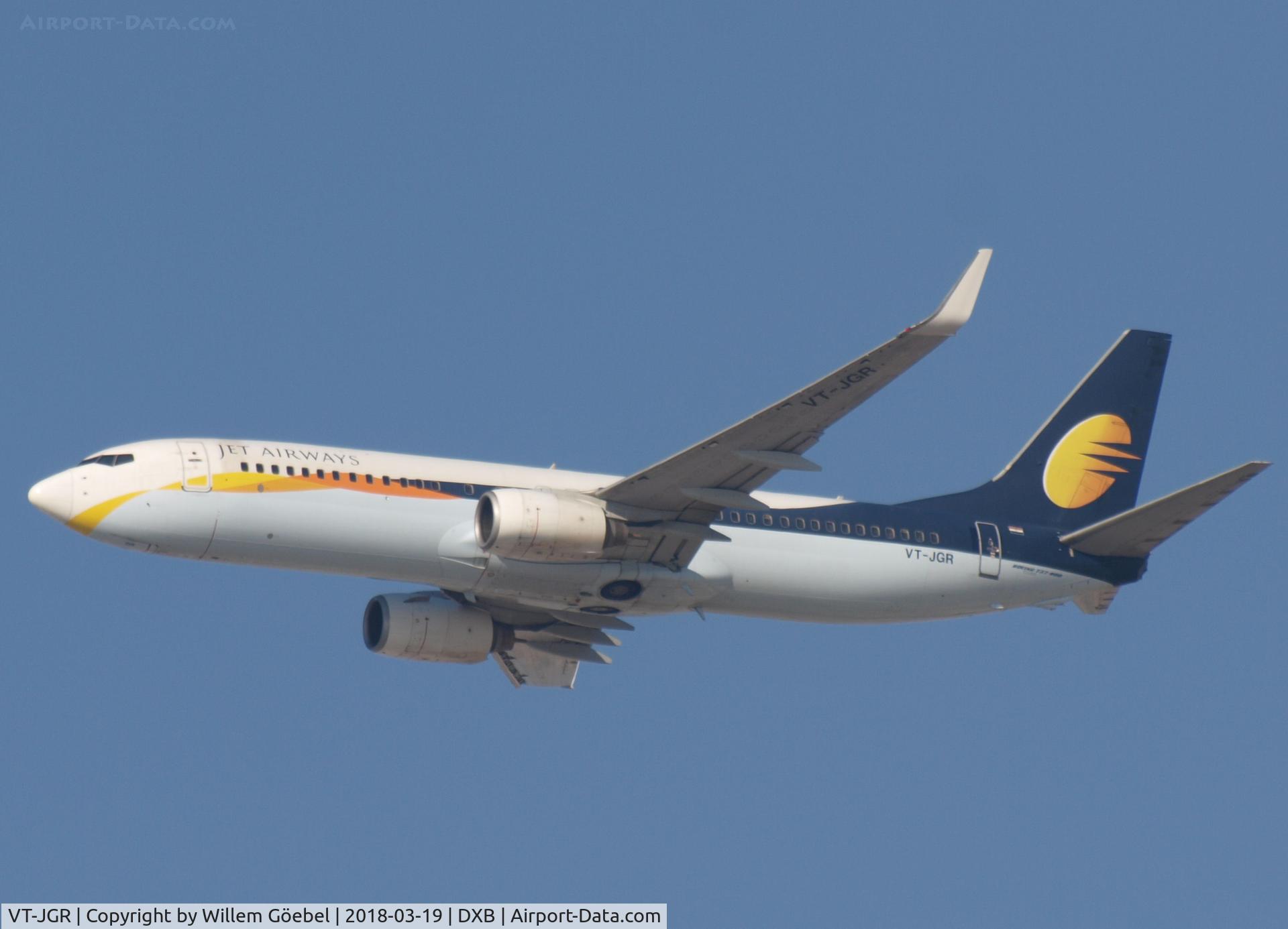 VT-JGR, 2006 Boeing 737-85R C/N 34799, Take off from DUBAI INTERNATIONAL Airport