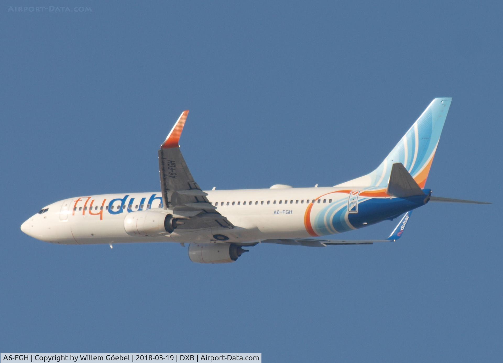 A6-FGH, 2016 Boeing 737-86KN C/N 60961, Take off from DUBAI INTERNATIONAL Airport