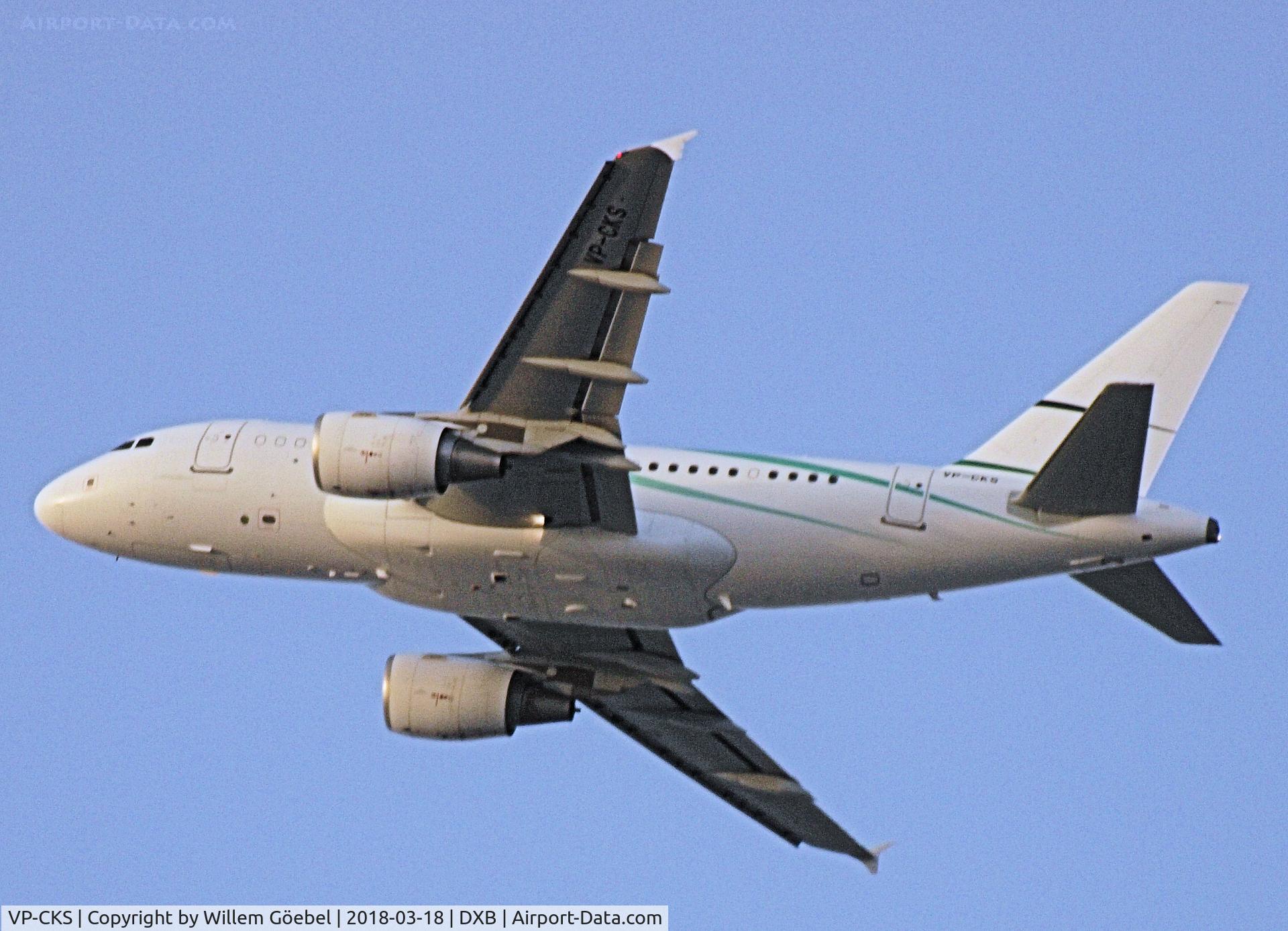 VP-CKS, 2007 Airbus A318-112CJ Elite C/N 3238, Take off from DUBAI INTERNATIONAL Airport