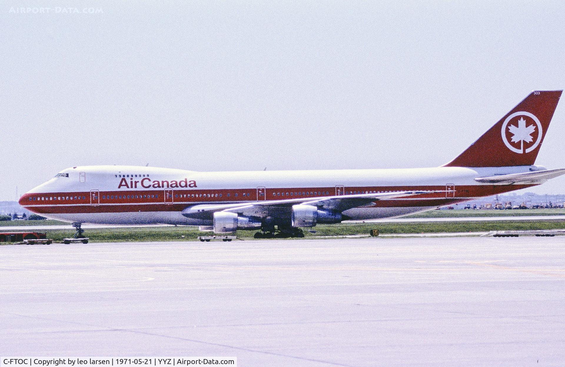 C-FTOC, 1971 Boeing 747-133 C/N 20015, Toronto 21.5.1992