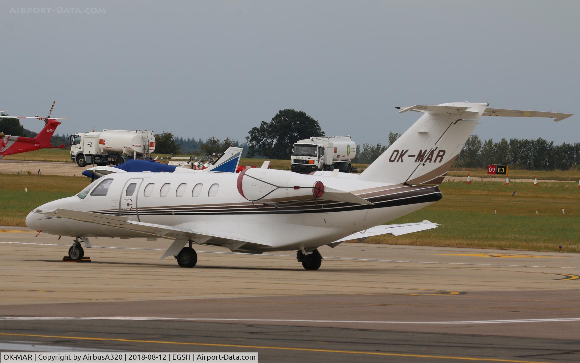 OK-MAR, 2009 Cessna 525A CitationJet CJ2+ C/N 525A-0455, Parked on the saxon ramp