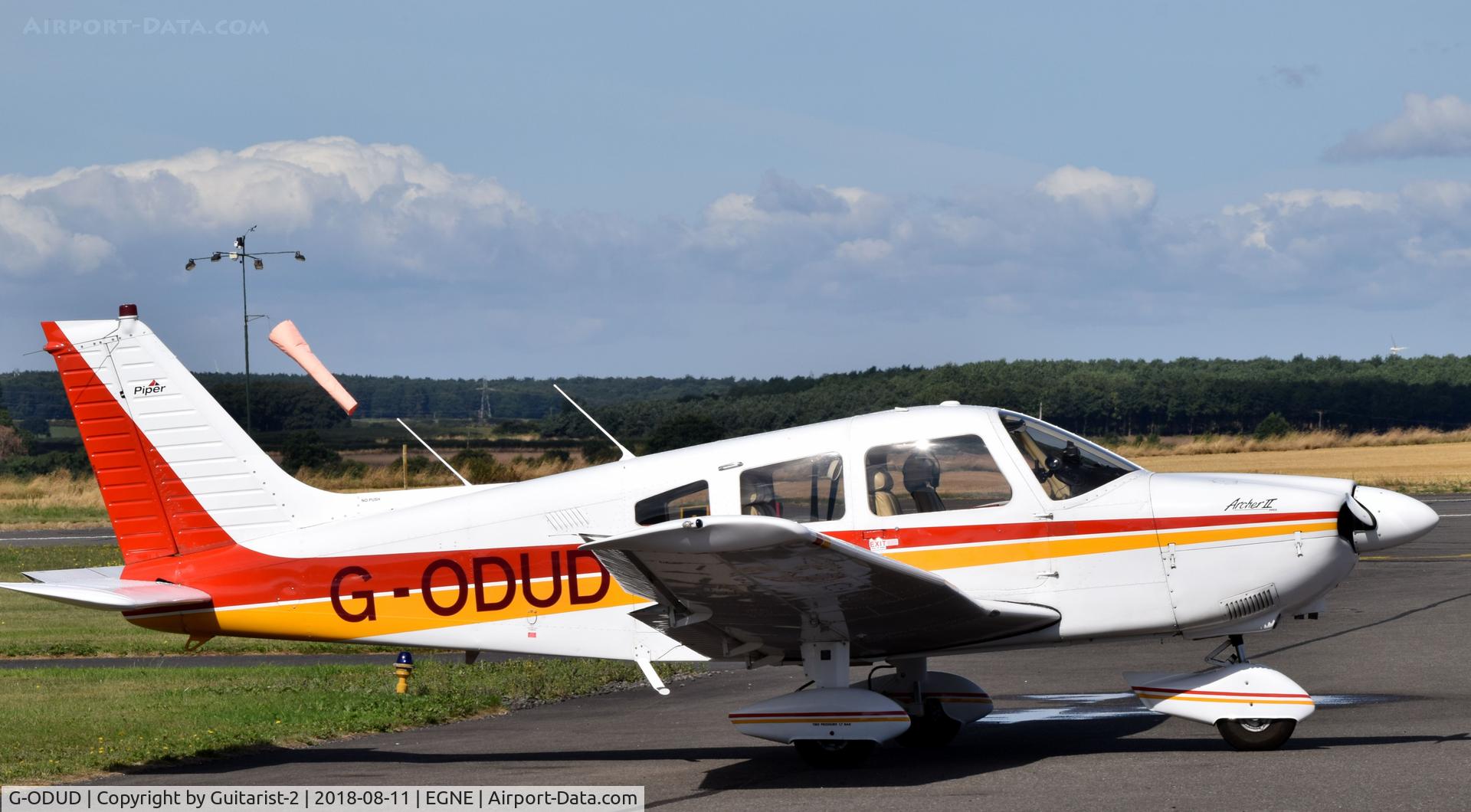 G-ODUD, 1977 Piper PA-28-181 Cherokee Archer II C/N 28-7790107, At Gamston