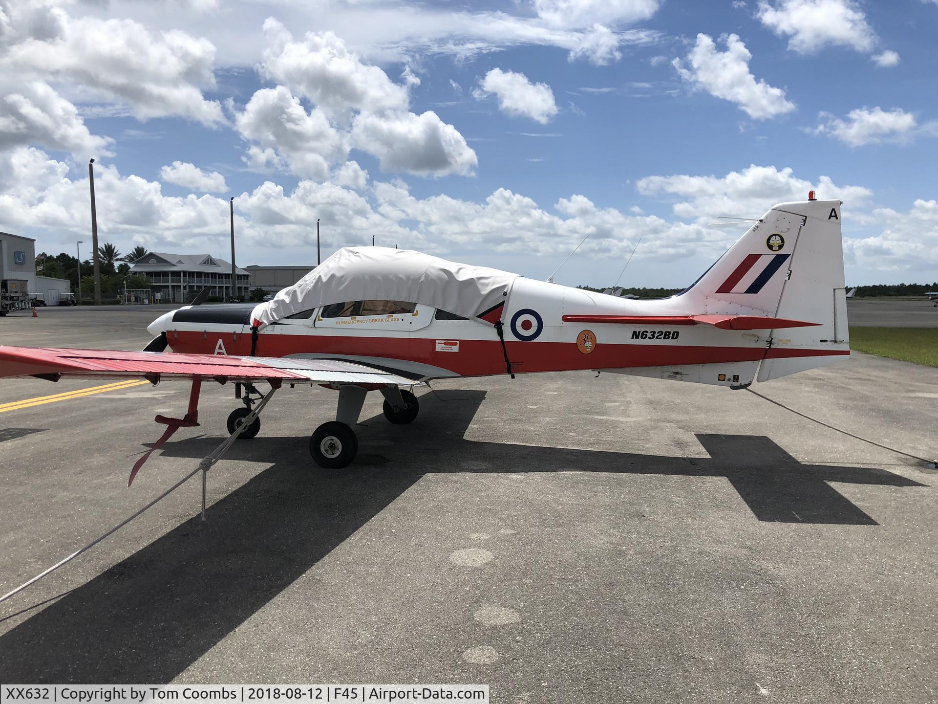 XX632, 1974 Scottish Aviation Bulldog T.1 C/N BH120/297, Seen 8/12/18 at F45 - North Palm Beach Municipal Airport