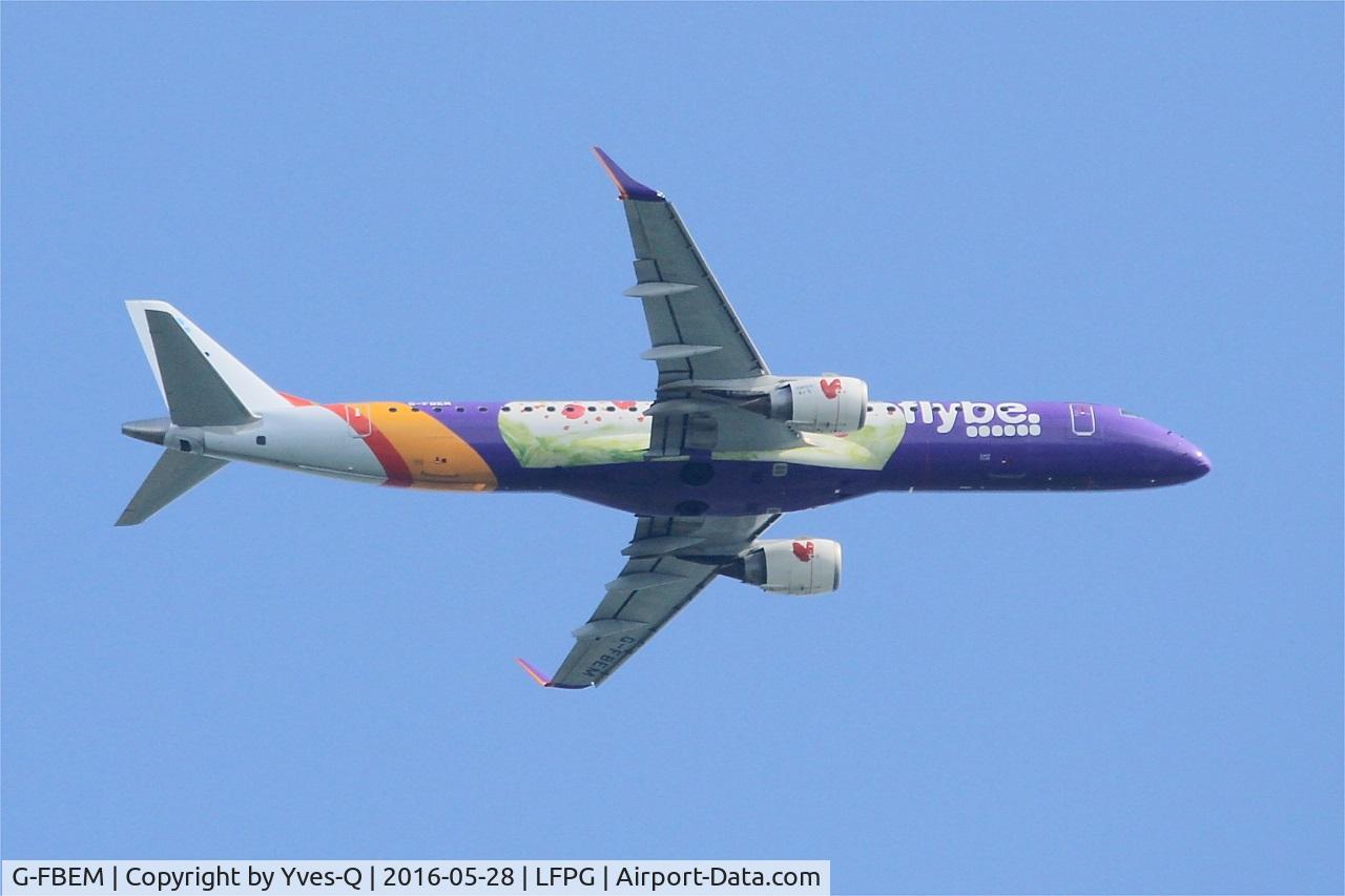 G-FBEM, 2008 Embraer 195LR (ERJ-190-200LR) C/N 19000204, Embraer 195LR, Take off rwy 06R, Roissy Charles De Gaulle airport (LFPG-CDG)