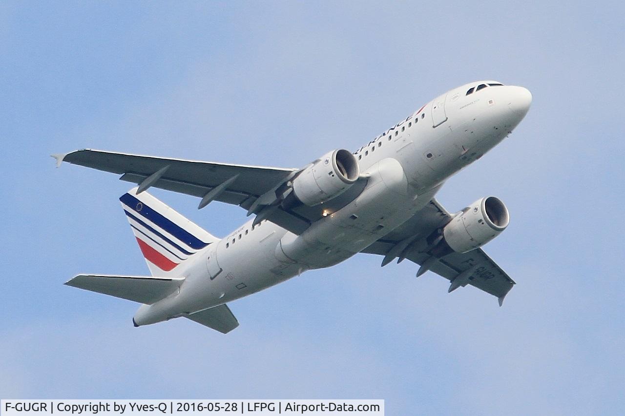 F-GUGR, 2007 Airbus A318-111 C/N 3009, Airbus A318-111, Take off rwy 06R, Roissy Charles De Gaulle airport (LFPG-CDG)