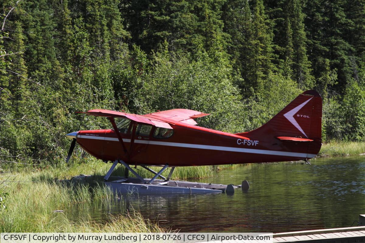 C-FSVF, 1948 Stinson 108-3 Voyager C/N 108-5148, Beached at the Faro Water Aerodrome (Johnson Lake), Yukon