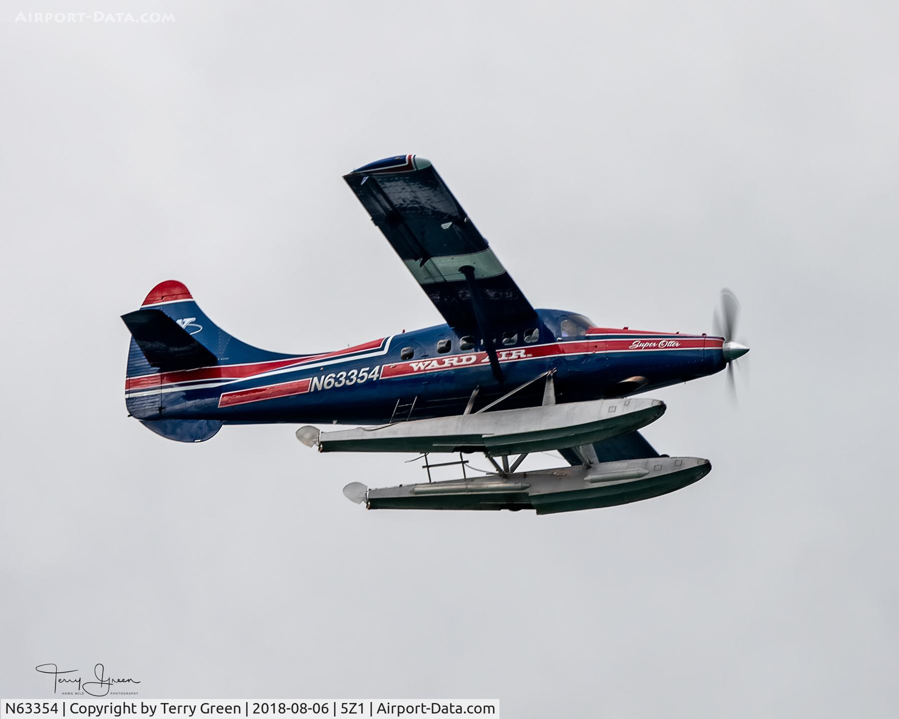 N63354, 1953 De Havilland Canada DHC-3 Otter C/N 30, Passing overhead of the Holland America Line Eurodam