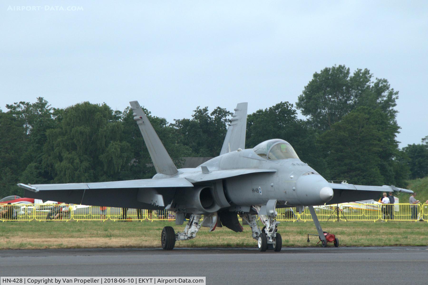 HN-428, McDonnell Douglas F-18C Hornet C/N 1429, Finnish Air Force McDonnell Douglas F-18C Hornet at Aalborg air show 2018, Denmark