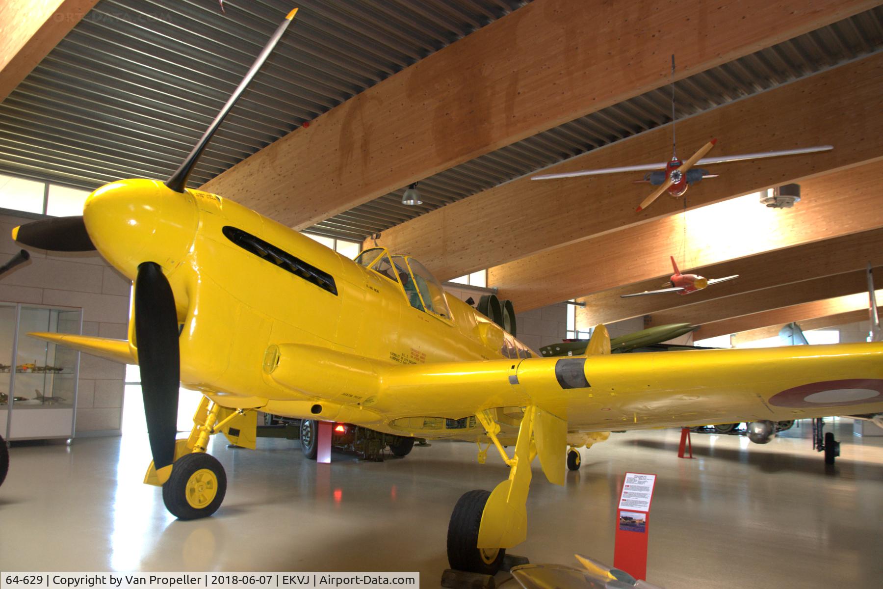 64-629, Fairey Firefly TT.1 C/N F.6121, Fairey Firefly TT. Mk.1 representing a Danish Air Force target tug in Danmarks Flymuseum at Stauning airport