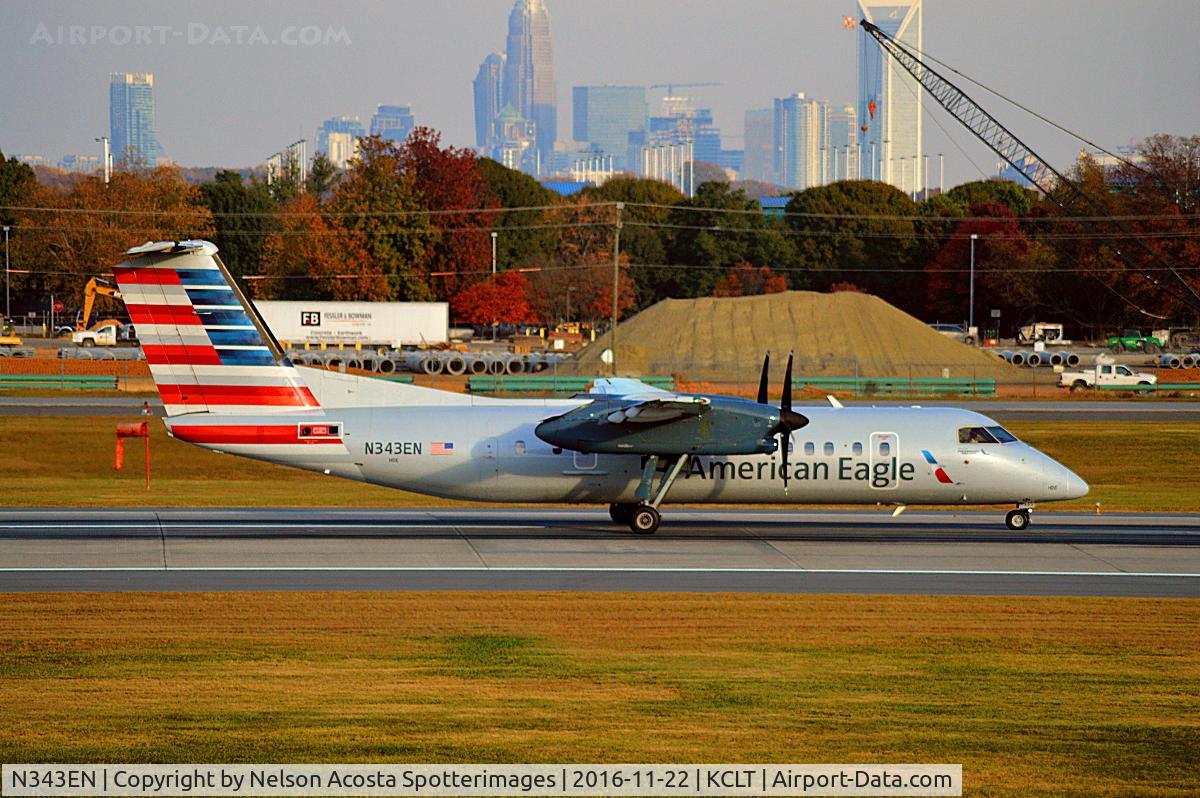 N343EN, 1992 De Havilland Canada DHC-8-311 Dash 8 C/N 340, Charlotte > Charlottesville run