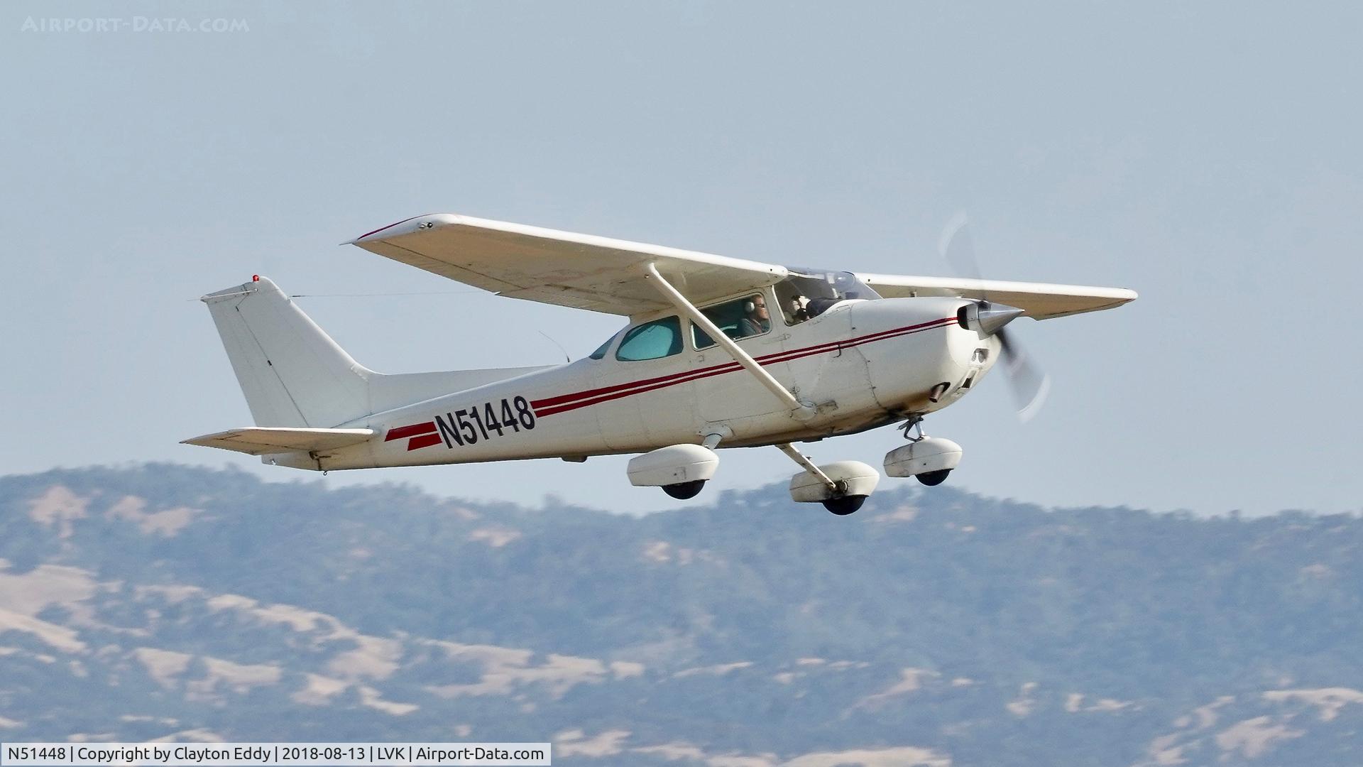 N51448, 1980 Cessna 172P C/N 17274313, Livermore Airport California 2018.