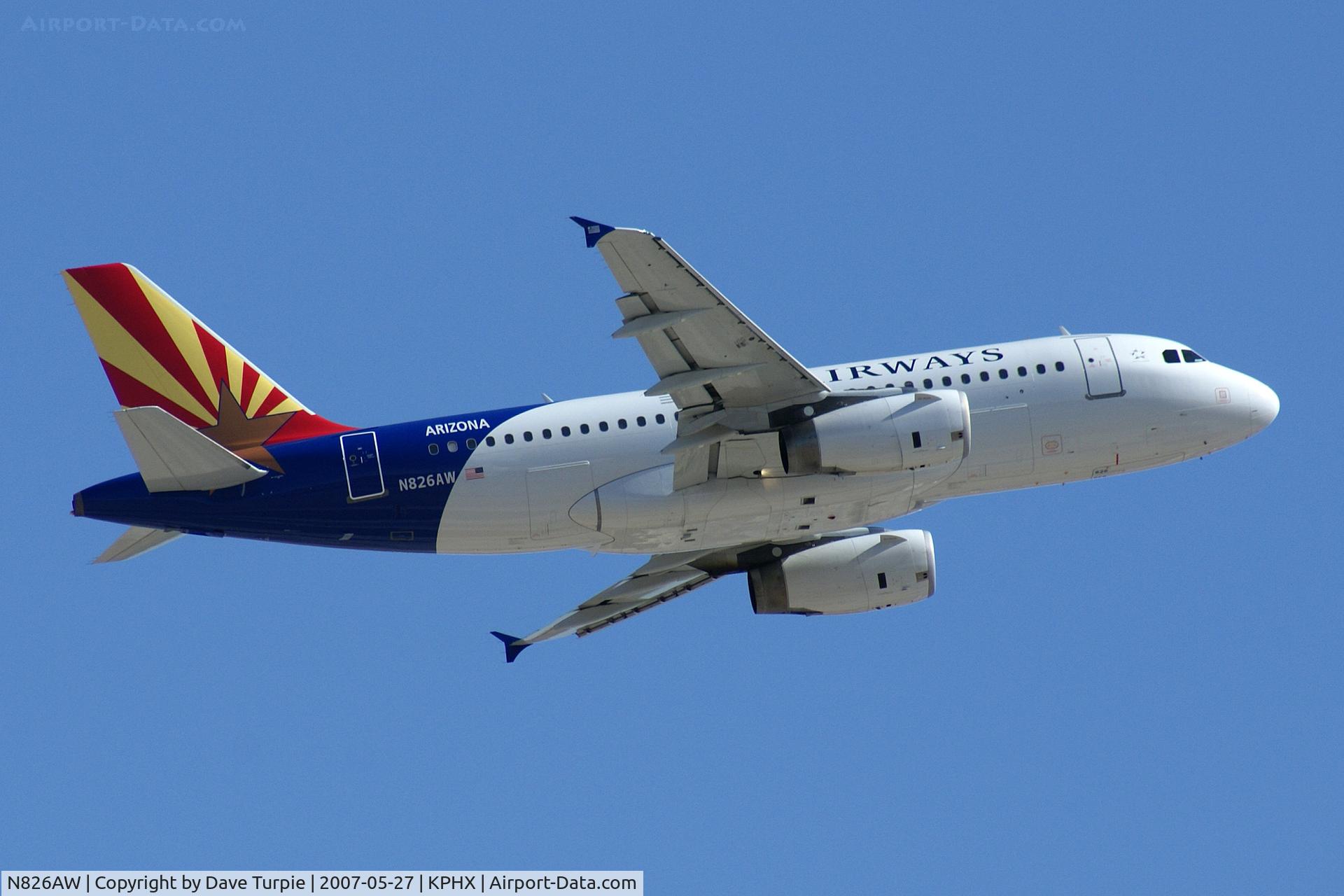 N826AW, 2001 Airbus A319-132 C/N 1534, Tribute to Arizona!