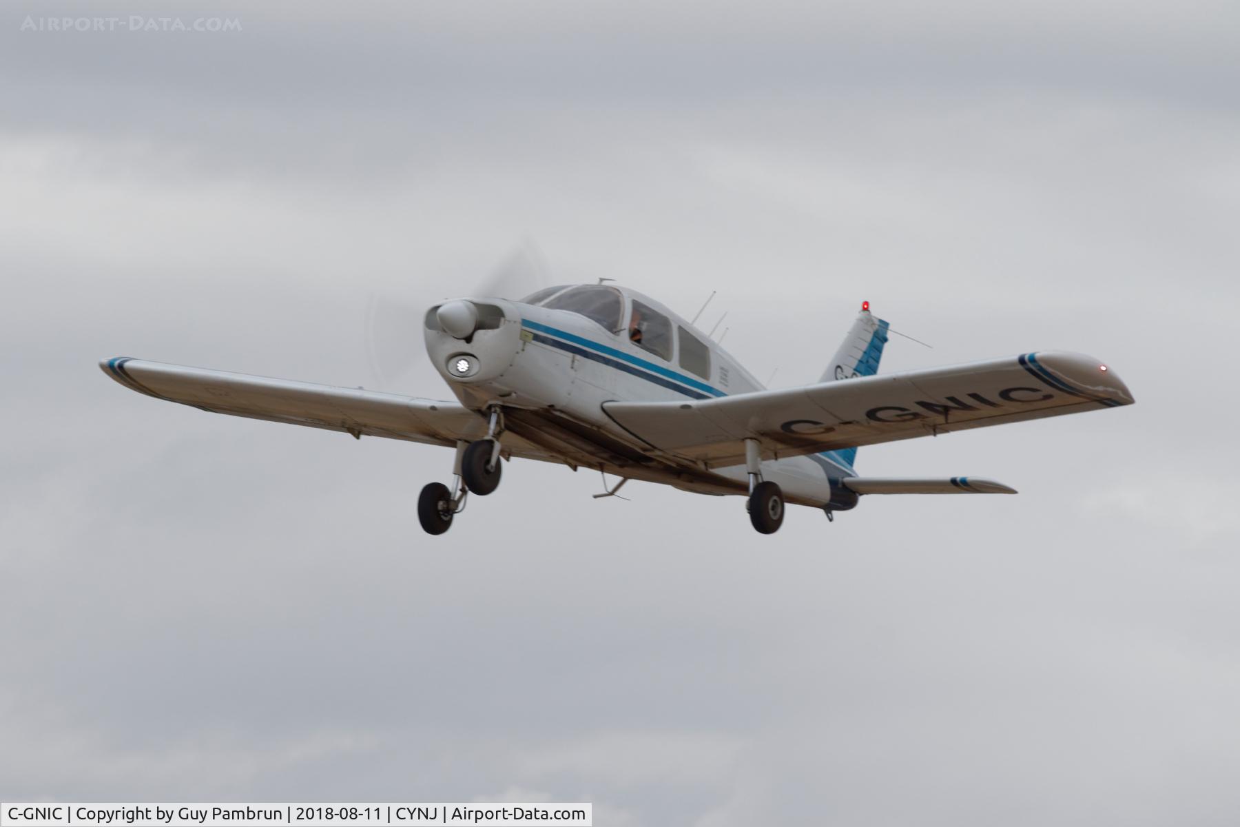 C-GNIC, 1974 Piper PA-28-140 Cherokee Cruiser C/N 28-7525158, Landing