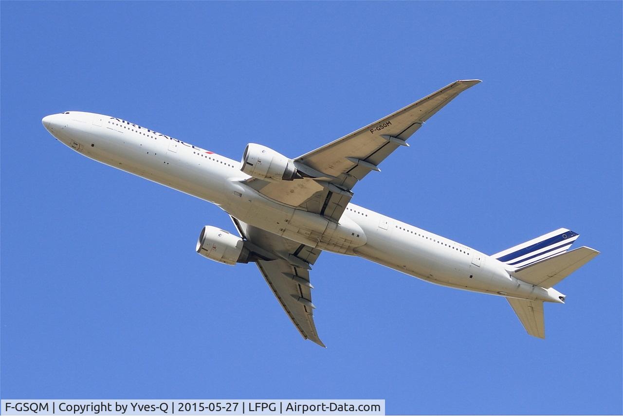 F-GSQM, 2006 Boeing 777-328/ER C/N 32848, Boeing 777-328 (ER), Take off rwy 27L, Roissy Charles De Gaulle airport (LFPG-CDG)