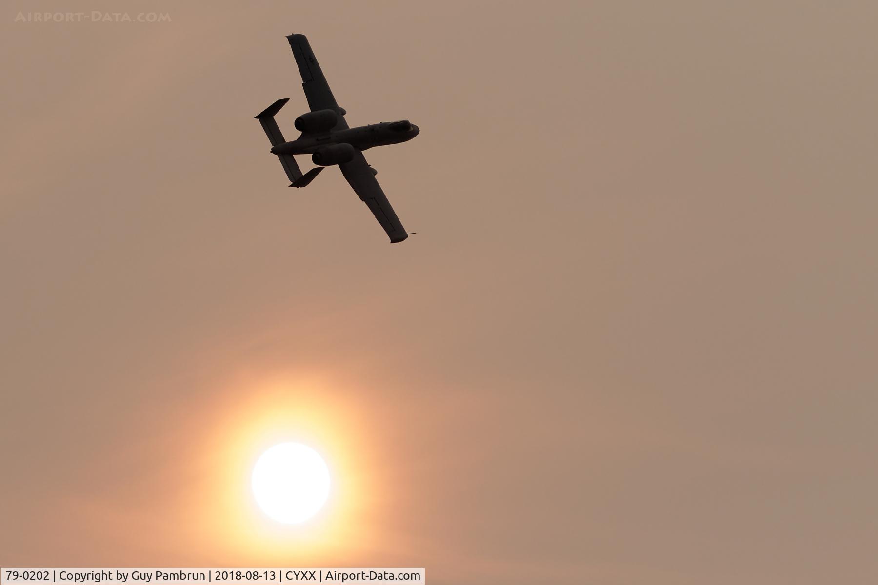 79-0202, 1979 Fairchild Republic A-10C Thunderbolt II C/N A10-0466, Departing into the sunrise on a smokey foggy morning.