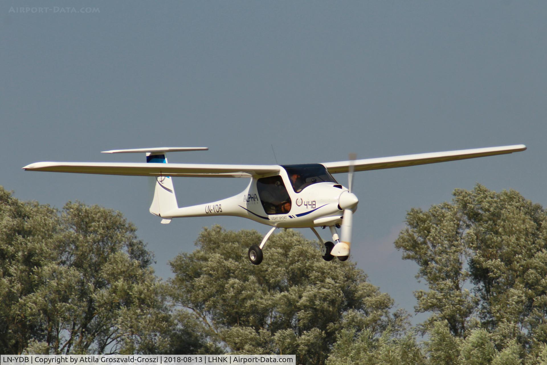 LN-YDB, 2014 Pipistrel Alpha Trainer C/N 655 AT 912, Nagykanizsa Airport, Hungary. 16th FAI World Microlight Championship 2018 Nagykanizsa.
