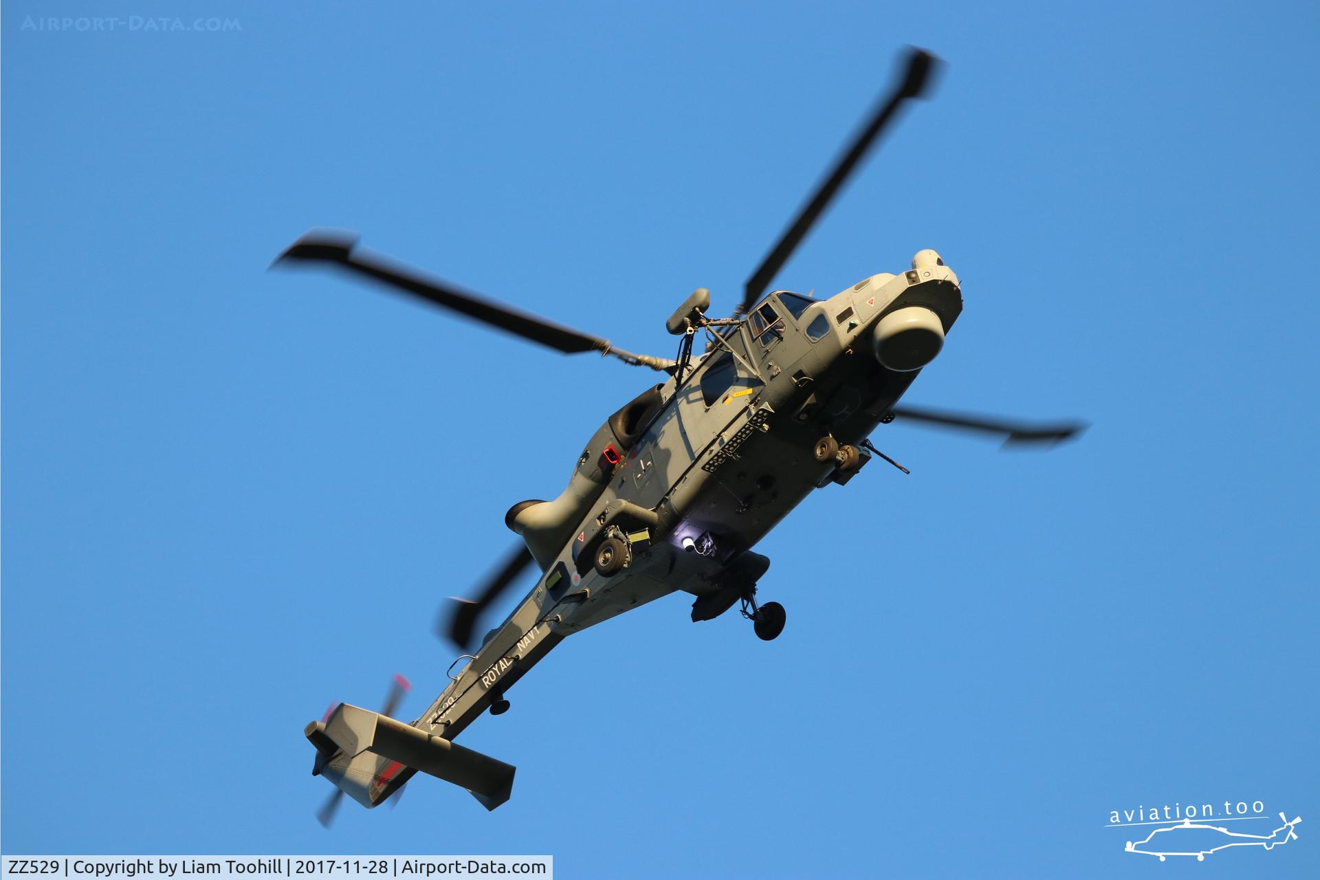 ZZ529, AgustaWestland AW-159 Wildcat HMA.2 C/N 536, ZZ529 in the late evening sun over West Dorset