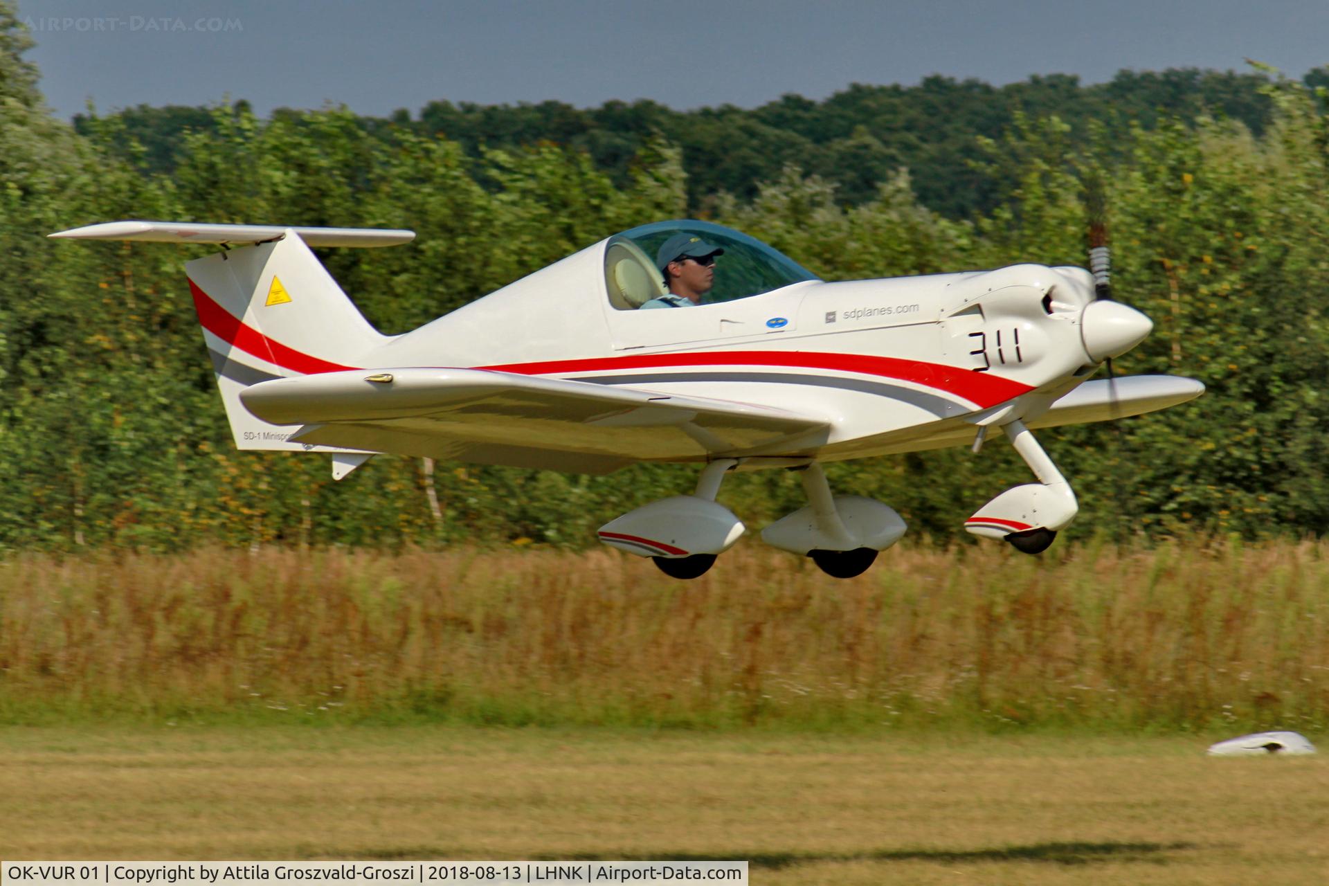 OK-VUR 01, 2015 Spacek SD-1 Minisport C/N 126, Nagykanizsa Airport, Hungary. 16th FAI World Microlight Championship 2018 Nagykanizsa.