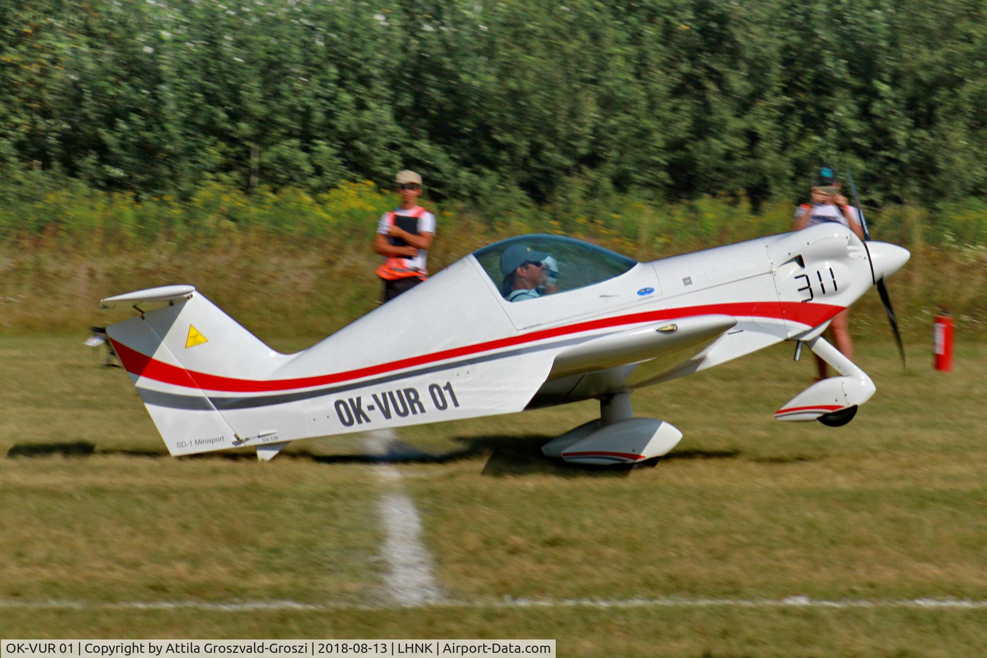 OK-VUR 01, 2015 Spacek SD-1 Minisport C/N 126, Nagykanizsa Airport, Hungary. 16th FAI World Microlight Championship 2018 Nagykanizsa.