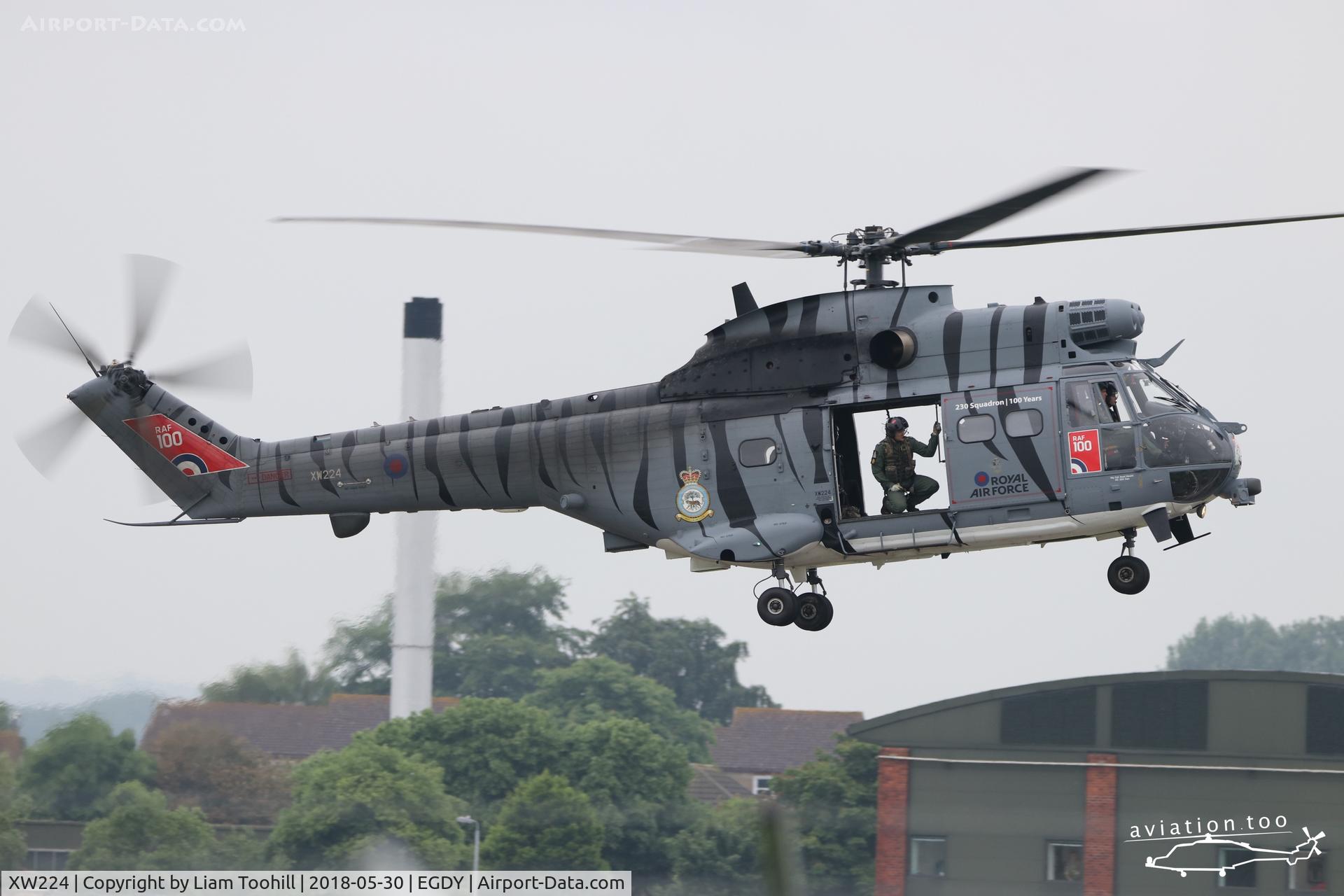 XW224, 1972 Westland Puma HC.2 C/N 1166, Landing at RNAS Yeovilton