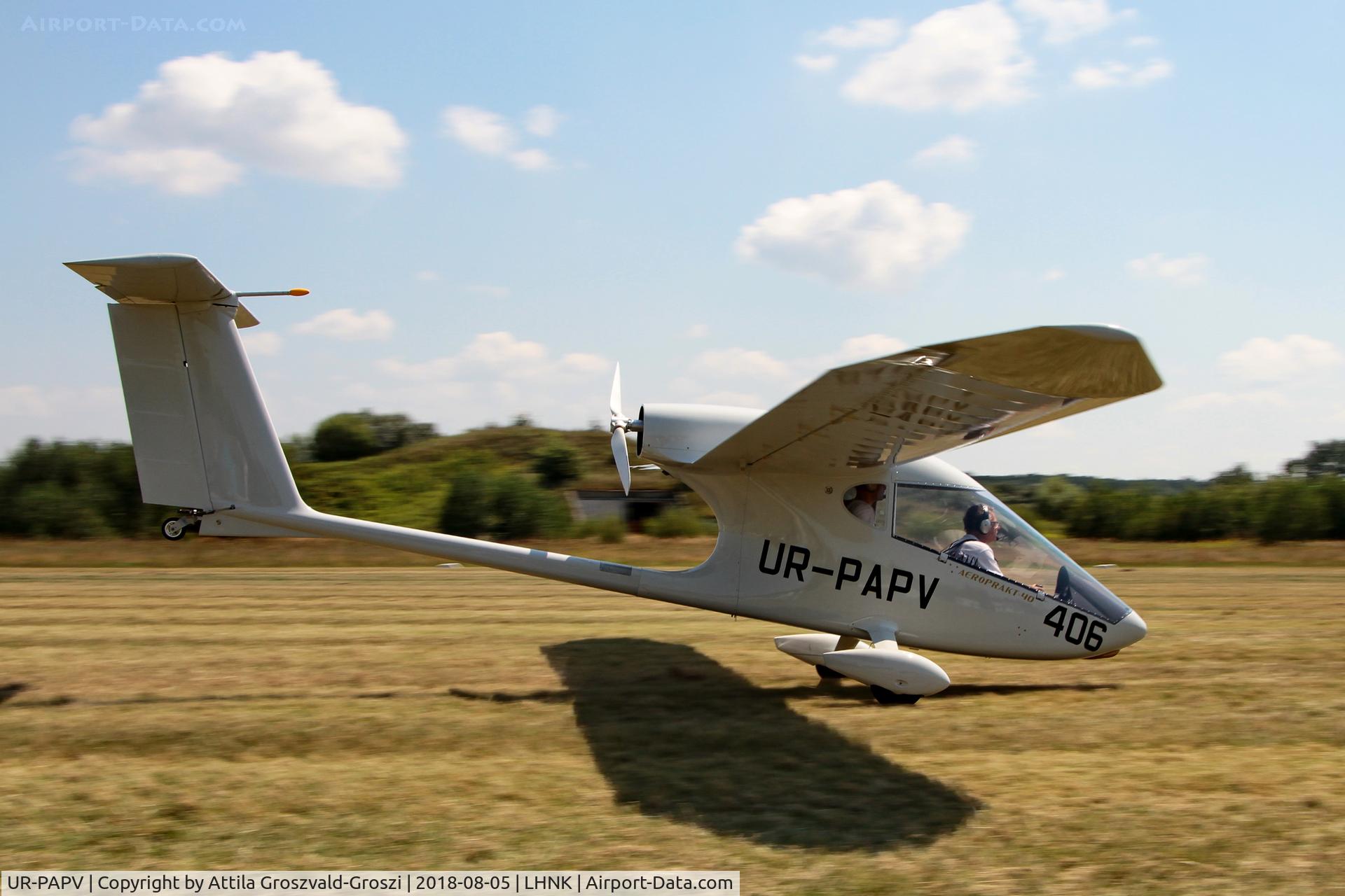 UR-PAPV, 2018 Aeroprakt A-40 C/N 1, Nagykanizsa Airport, Hungary. 16th FAI World Microlight Championship 2018 Nagykanizsa. There is an airplane specially built for this World Championship