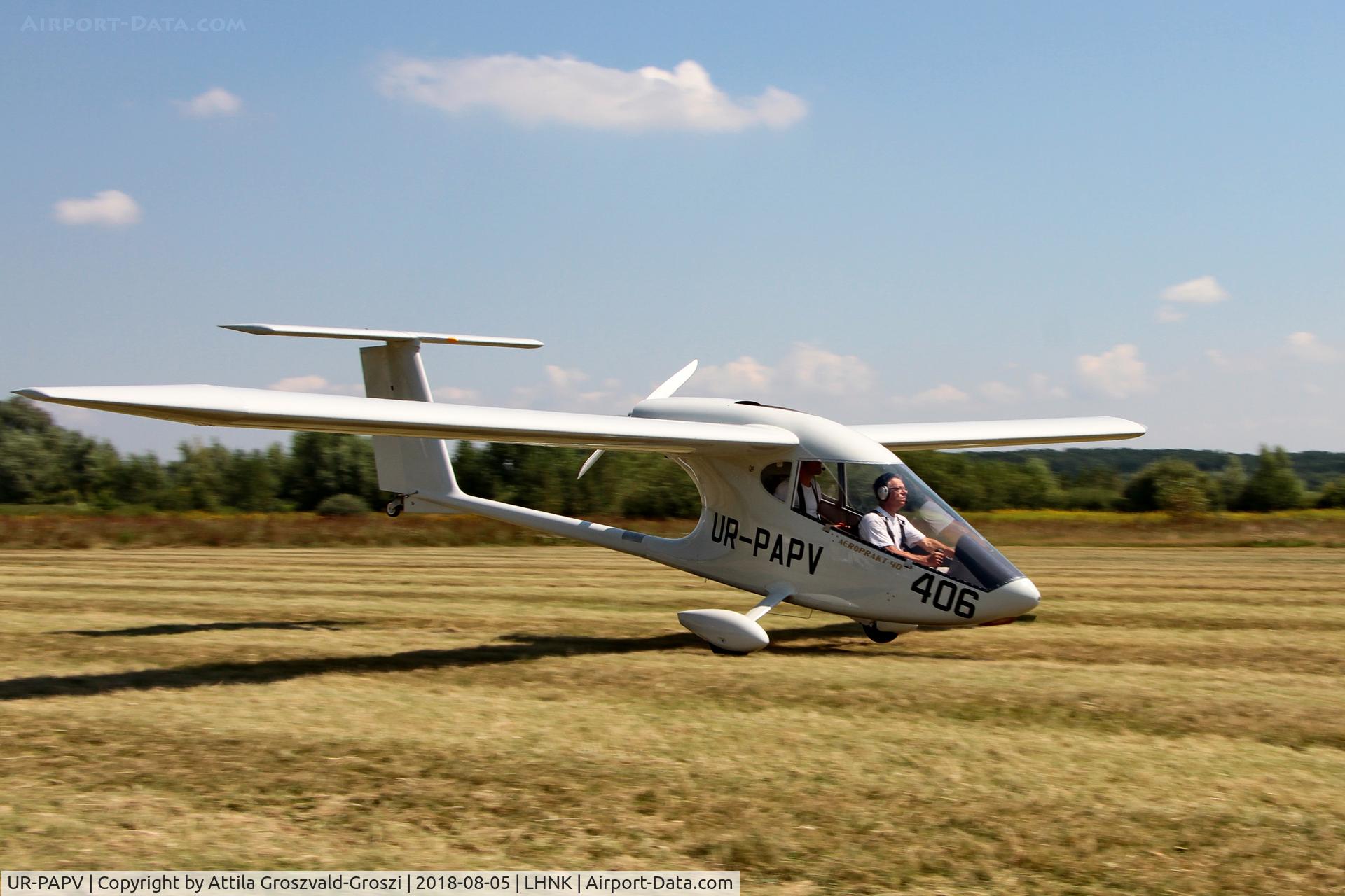 UR-PAPV, 2018 Aeroprakt A-40 C/N 1, Nagykanizsa Airport, Hungary. 16th FAI World Microlight Championship 2018 Nagykanizsa. There is an airplane specially built for this World Championship