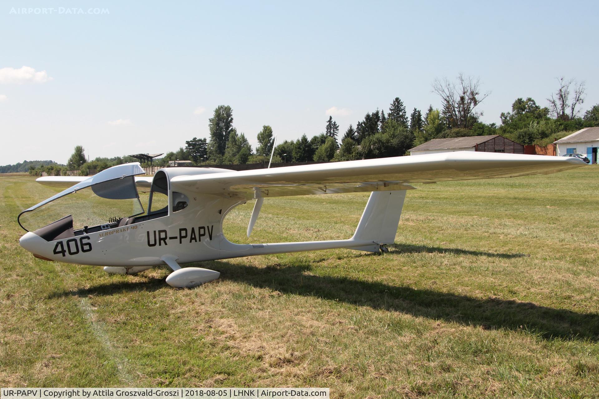 UR-PAPV, 2018 Aeroprakt A-40 C/N 1, Nagykanizsa Airport, Hungary. 16th FAI World Microlight Championship 2018 Nagykanizsa. There is an airplane specially built for this World Championship