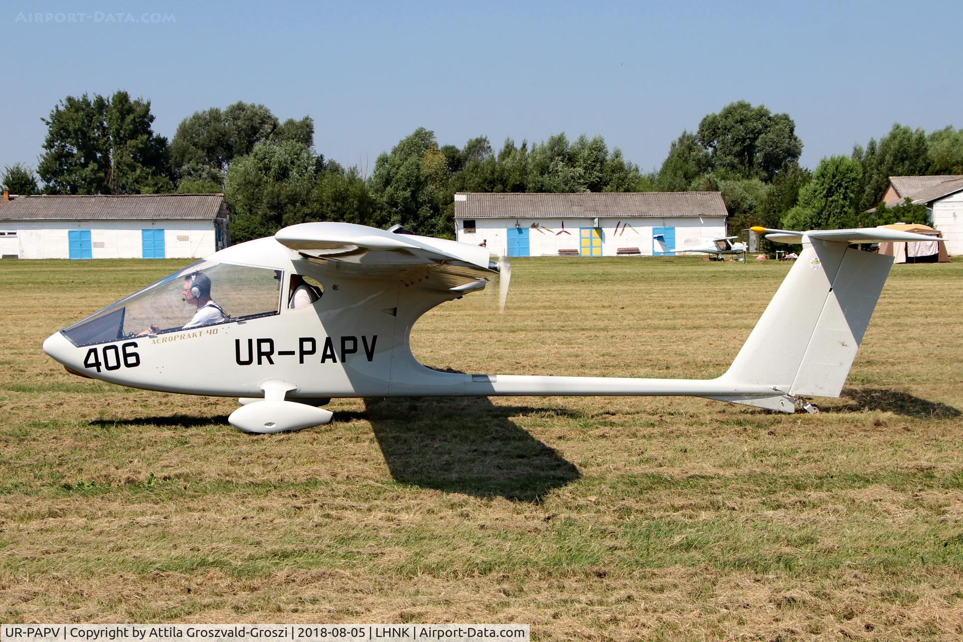 UR-PAPV, 2018 Aeroprakt A-40 C/N 1, Nagykanizsa Airport, Hungary. 16th FAI World Microlight Championship 2018 Nagykanizsa. There is an airplane specially built for this World Championship