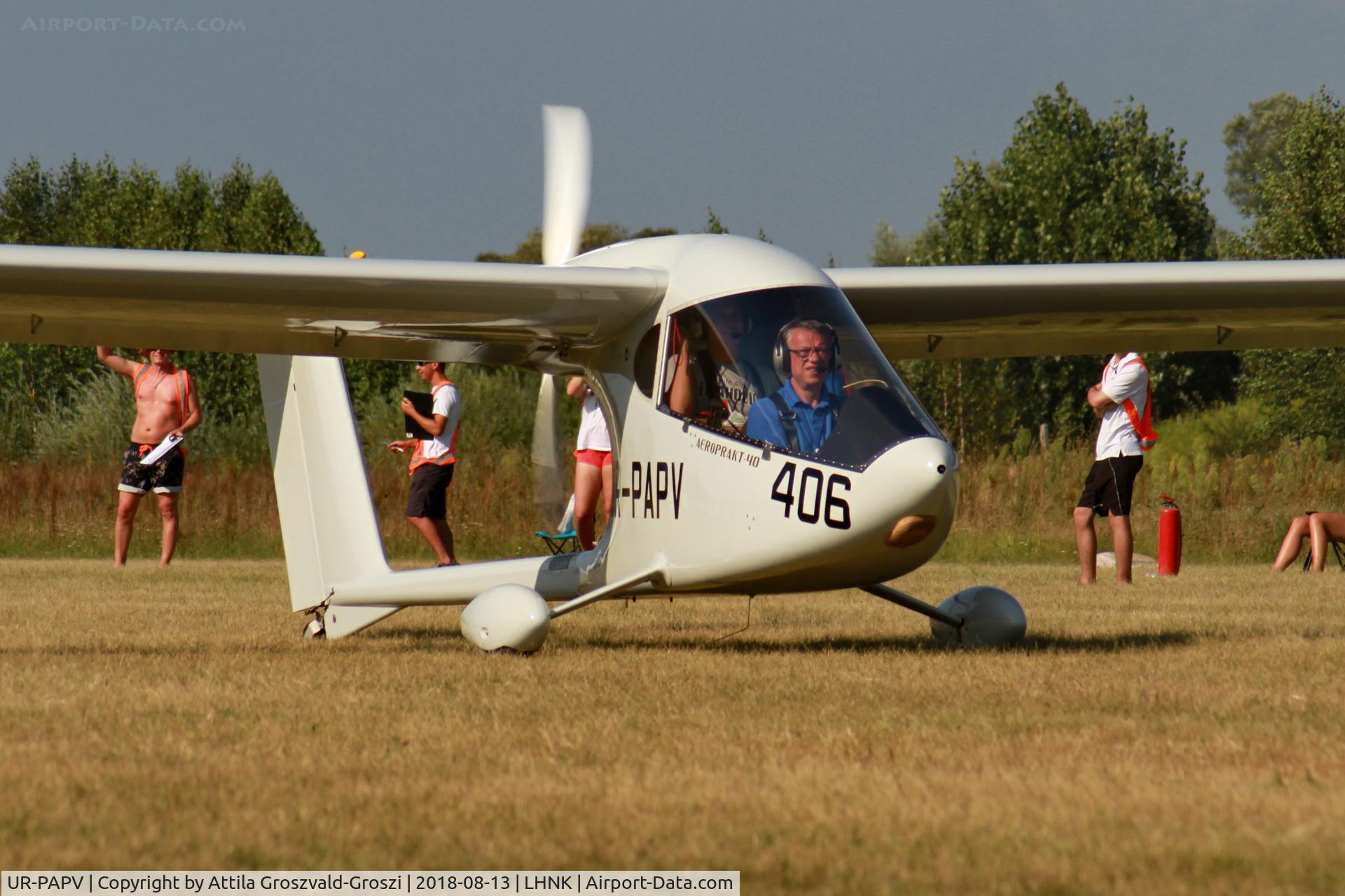 UR-PAPV, 2018 Aeroprakt A-40 C/N 1, Nagykanizsa Airport, Hungary. 16th FAI World Microlight Championship 2018 Nagykanizsa. There is an airplane specially built for this World Championship