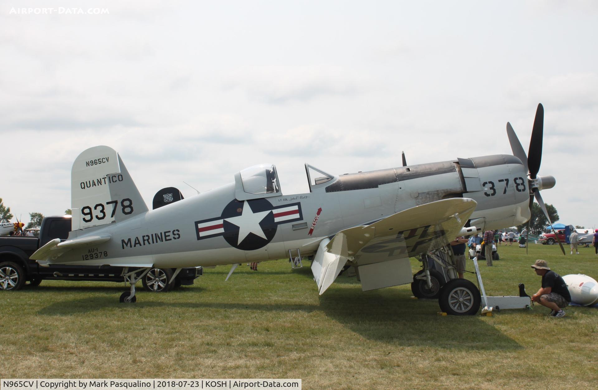 N965CV, 1952 Vought F4U-7 Corsair C/N 965, Chance Vought F4U-7