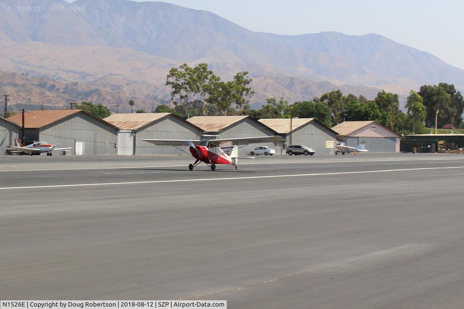 N1526E, 1946 Aeronca 7AC Champion C/N 7AC-5089, 1946 Aeronca 7AC CHAMPION, Continental A+C65 65 Hp, landing roll Rwy 22