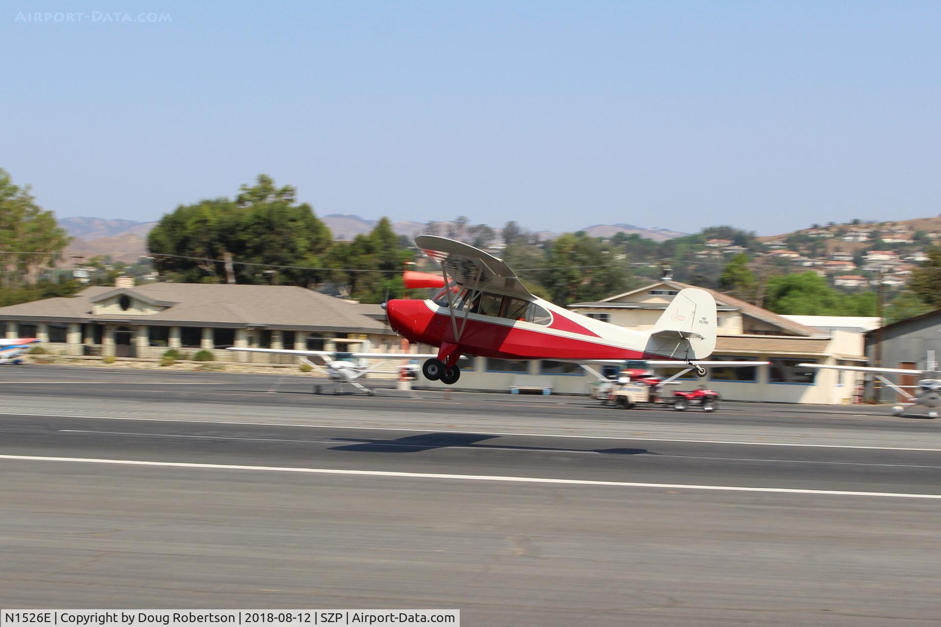 N1526E, 1946 Aeronca 7AC Champion C/N 7AC-5089, 1946 Aeronca 7AC CHAMPION, Continental A&C65 65 Hp, takeoff climb Rwy 22
