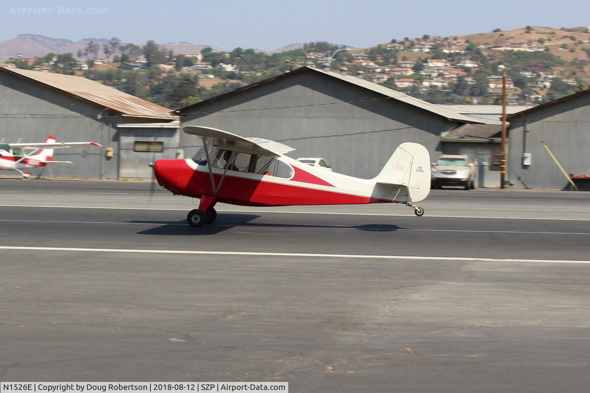 N1526E, 1946 Aeronca 7AC Champion C/N 7AC-5089, 1946 Aeronca 7AC CHAMPION, Continental A&C65 65 Hp, takeoff roll Rwy 22