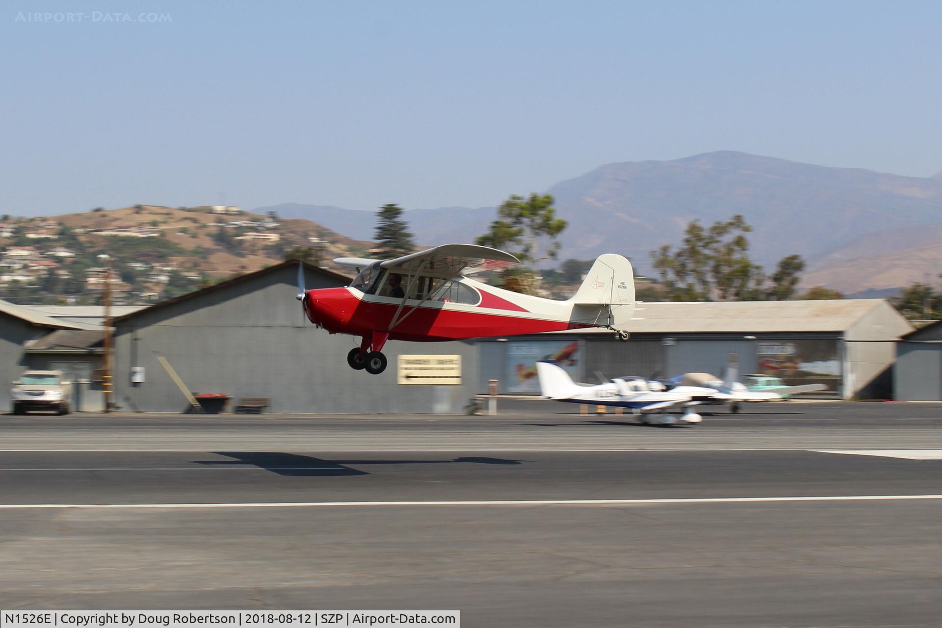 N1526E, 1946 Aeronca 7AC Champion C/N 7AC-5089, 1946 Aeronca 7AC CHAMPION, Continental A&C65 65 Hp, on final Rwy 22