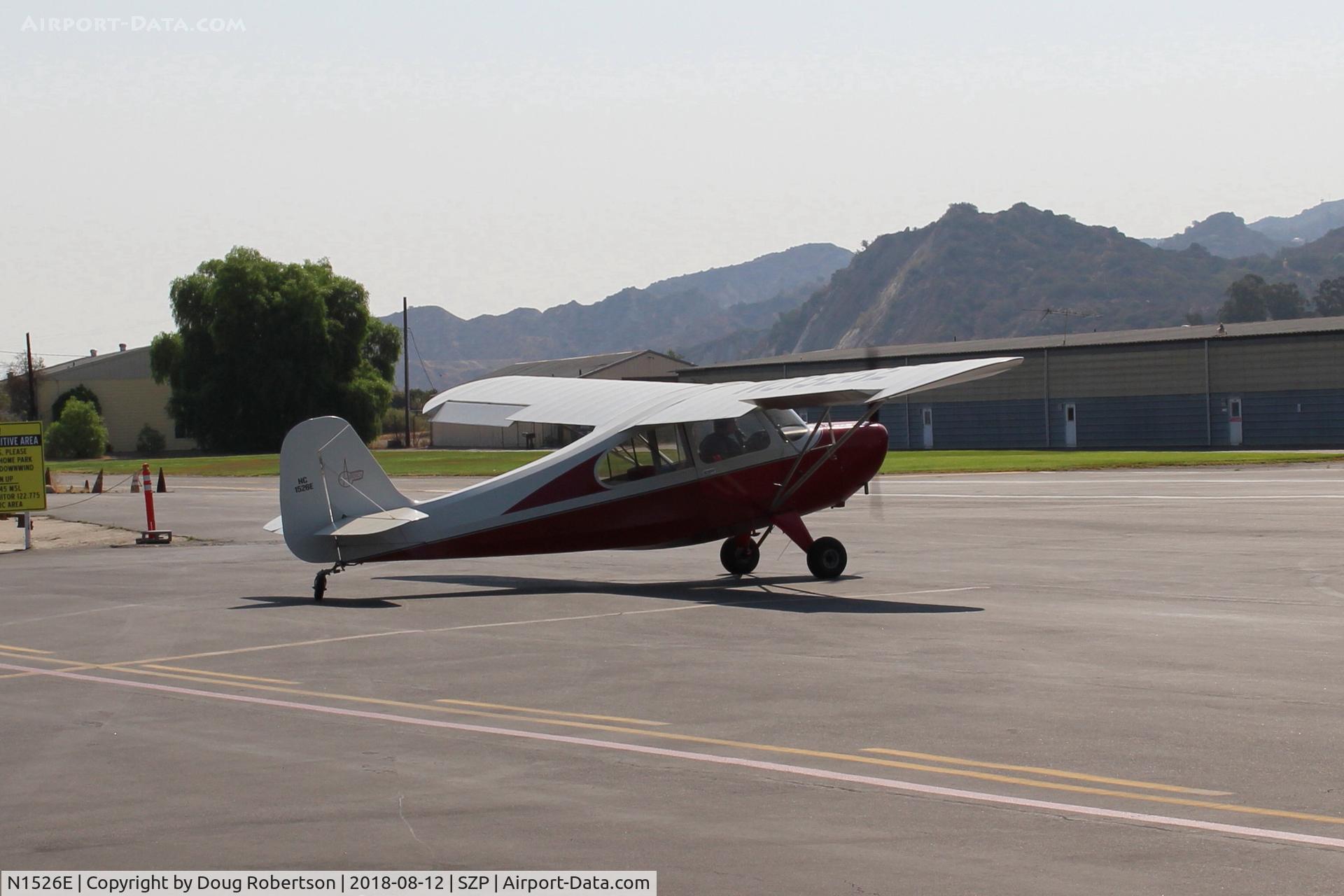 N1526E, 1946 Aeronca 7AC Champion C/N 7AC-5089, 1946 Aeronca 7AC CHAMPION, Continental A&C65 65 Hp, holding short Rwy 22
