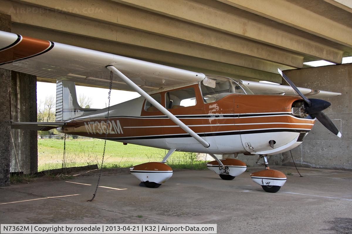 N7362M, 1958 Cessna 175 Skylark C/N 55662, At her home airfield of Riverside, Wichita, KS before the airport was closed for development