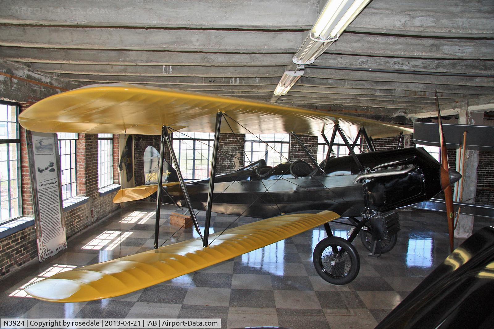 N3924, Swallow Airplane Manufacturing Co Swallow C/N 1005, Preserved as C6191