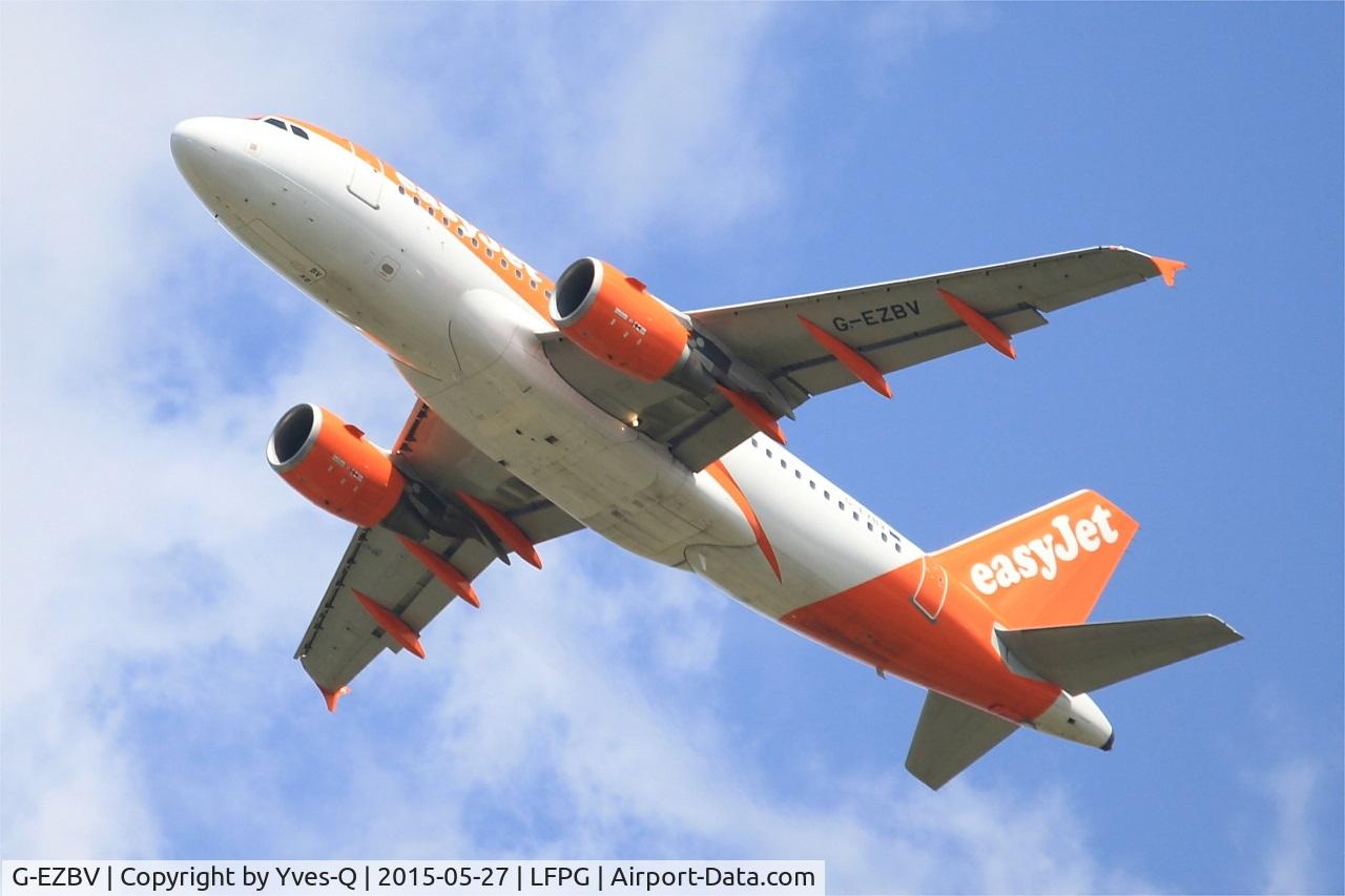 G-EZBV, 2007 Airbus A319-111 C/N 3122, Airbus A319-111, Take off rwy 27L, Roissy Charles De Gaulle airport (LFPG-CDG)