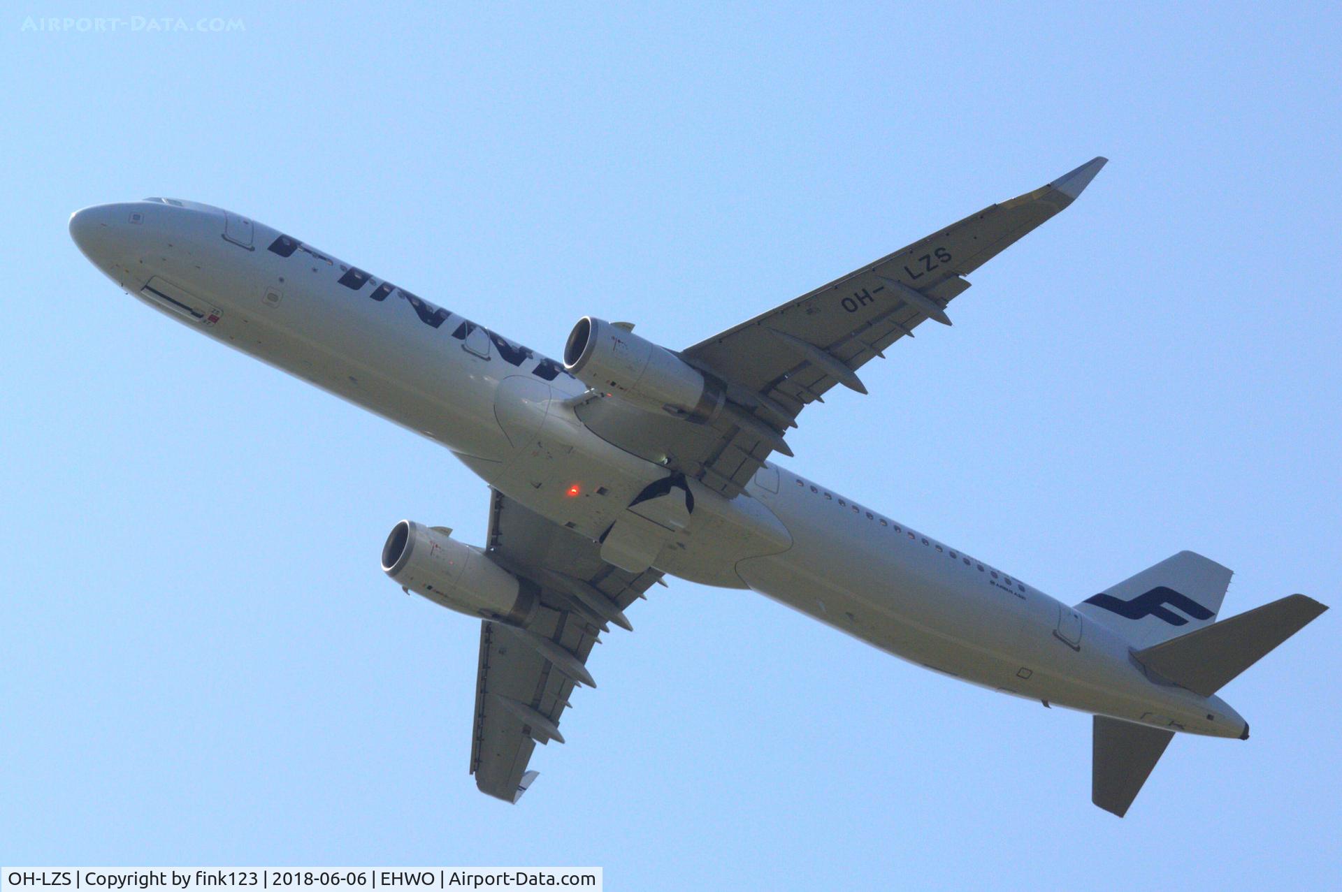 OH-LZS, 2017 Airbus A321-231 C/N 8069, Finnair departing Woensdrecht