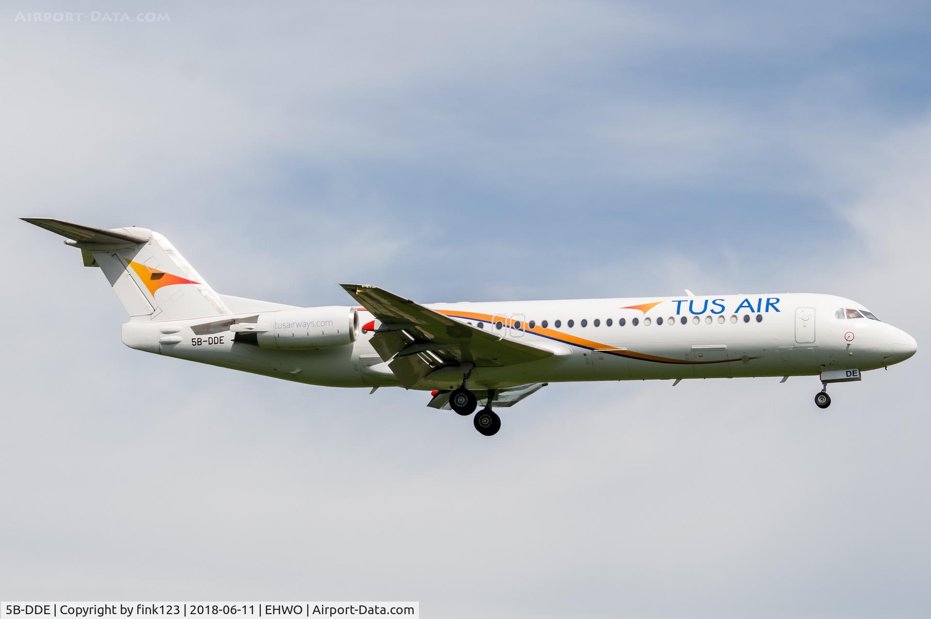5B-DDE, 1992 Fokker 100 (F-28-0100) C/N 11427, TUS f100