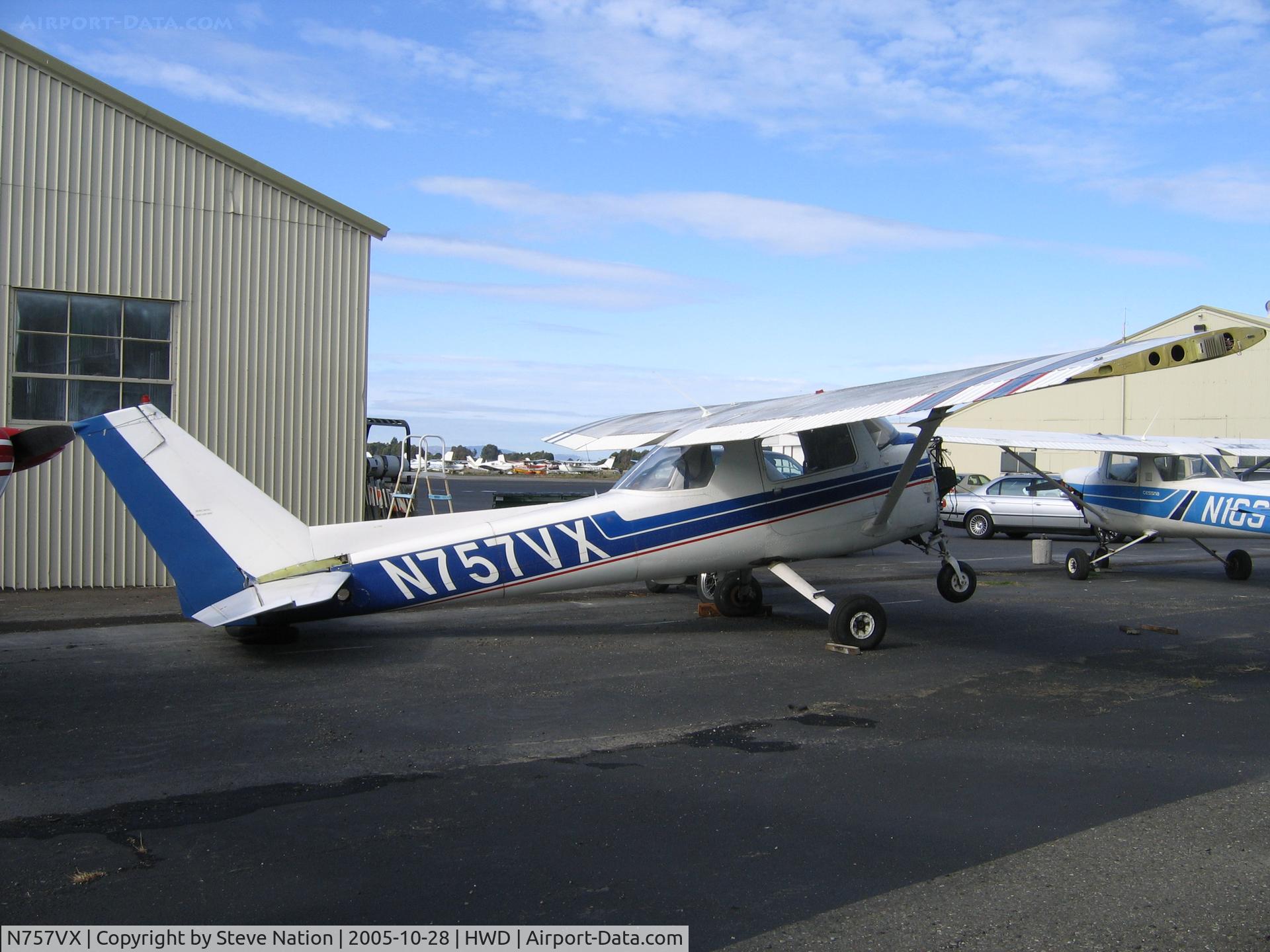 N757VX, 1977 Cessna 152 C/N 15280048, Flying Vikings 1977 Cessna 152 at Hayward, CA (no engine)