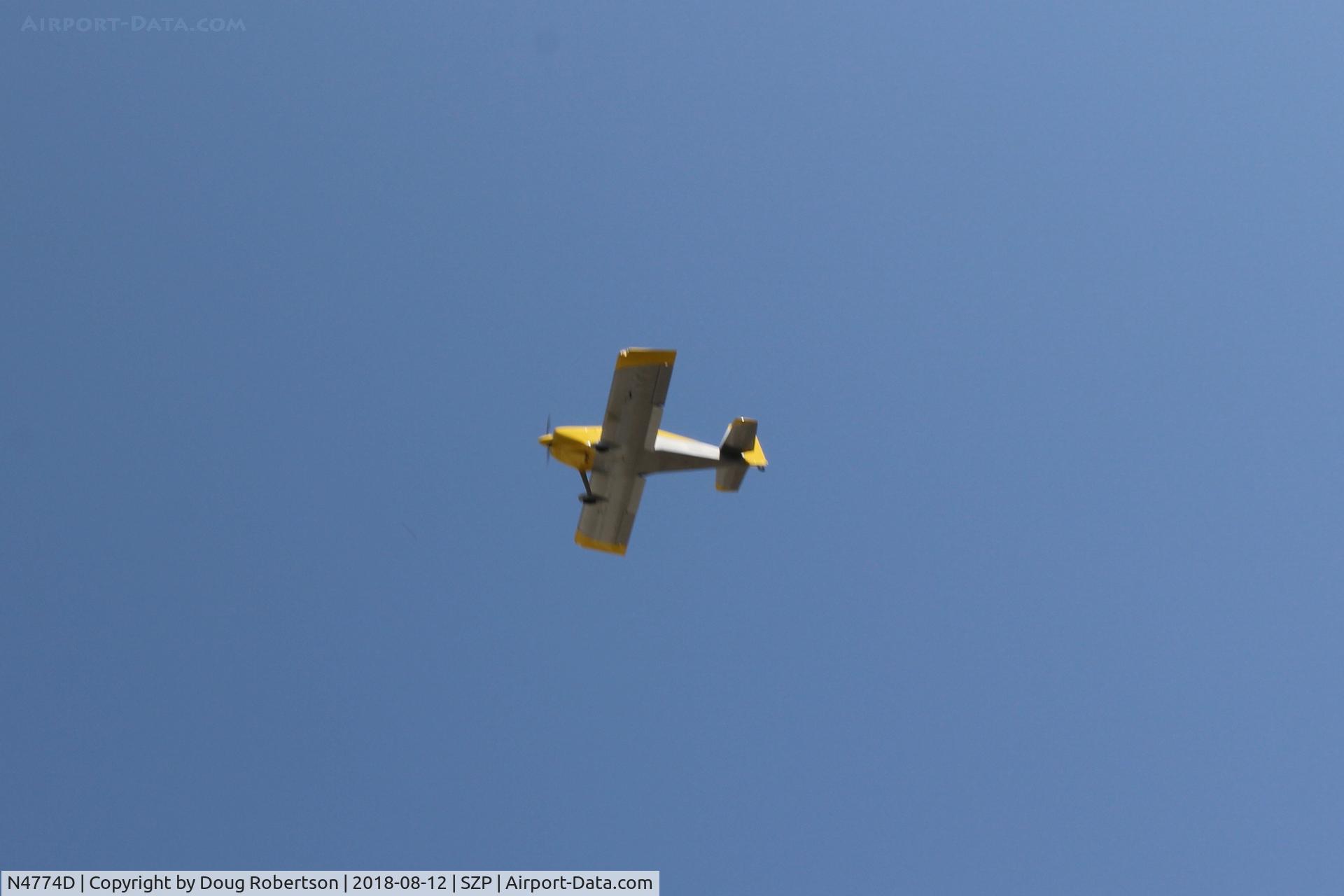 N4774D, 2015 Vans RV-7 C/N 73847, 2015 Wyatt VANs RV-7, Lycoming IO-360-M1A+ 180 Hp, takeoff climb Rwy 22. FAA Registry has this aircraft as manufacture date of 2015. 